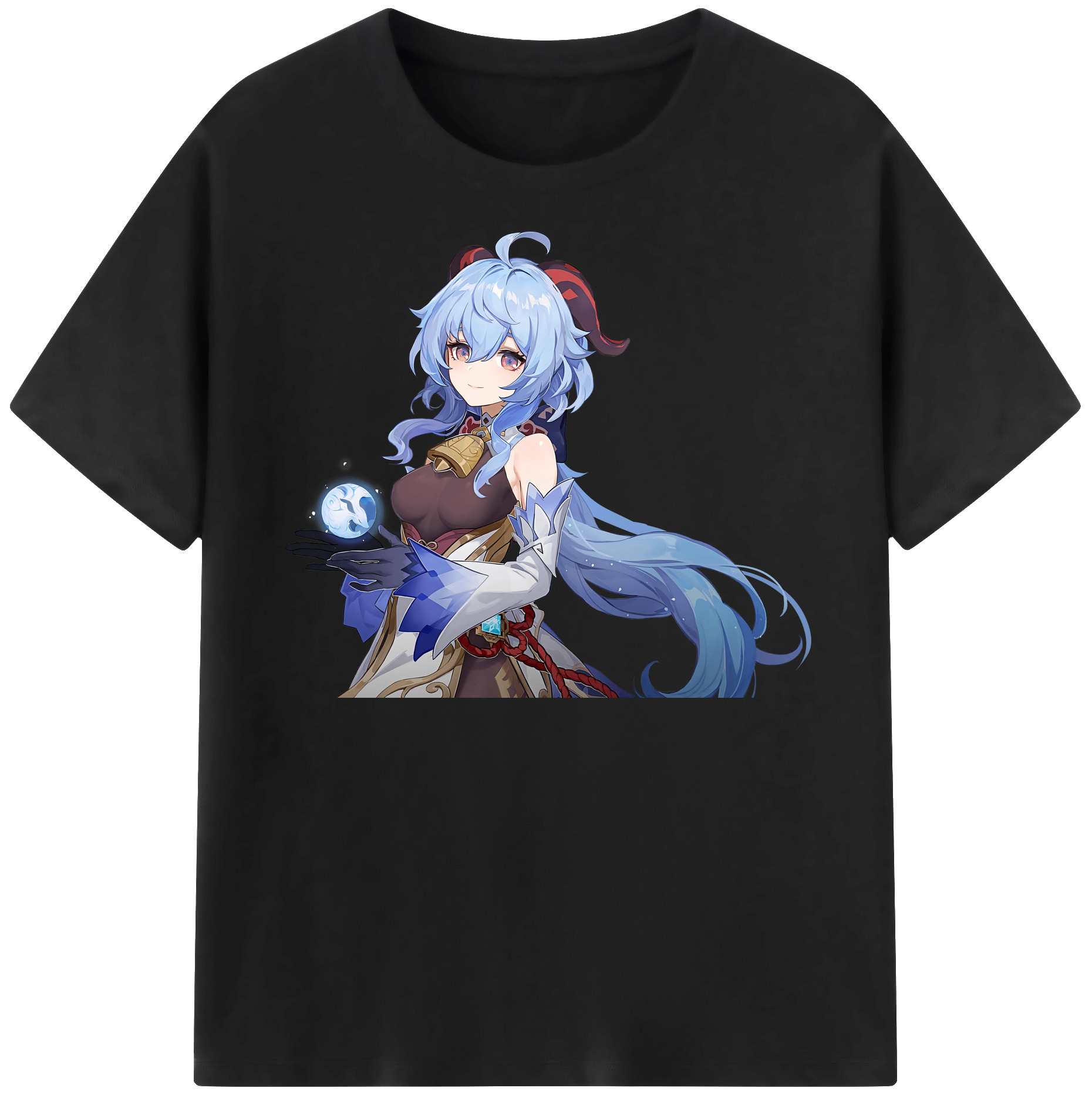 げんし神 甘雨 かんう genshin Ganyu レディースカジュアルプリントTシャツ（綿100％）