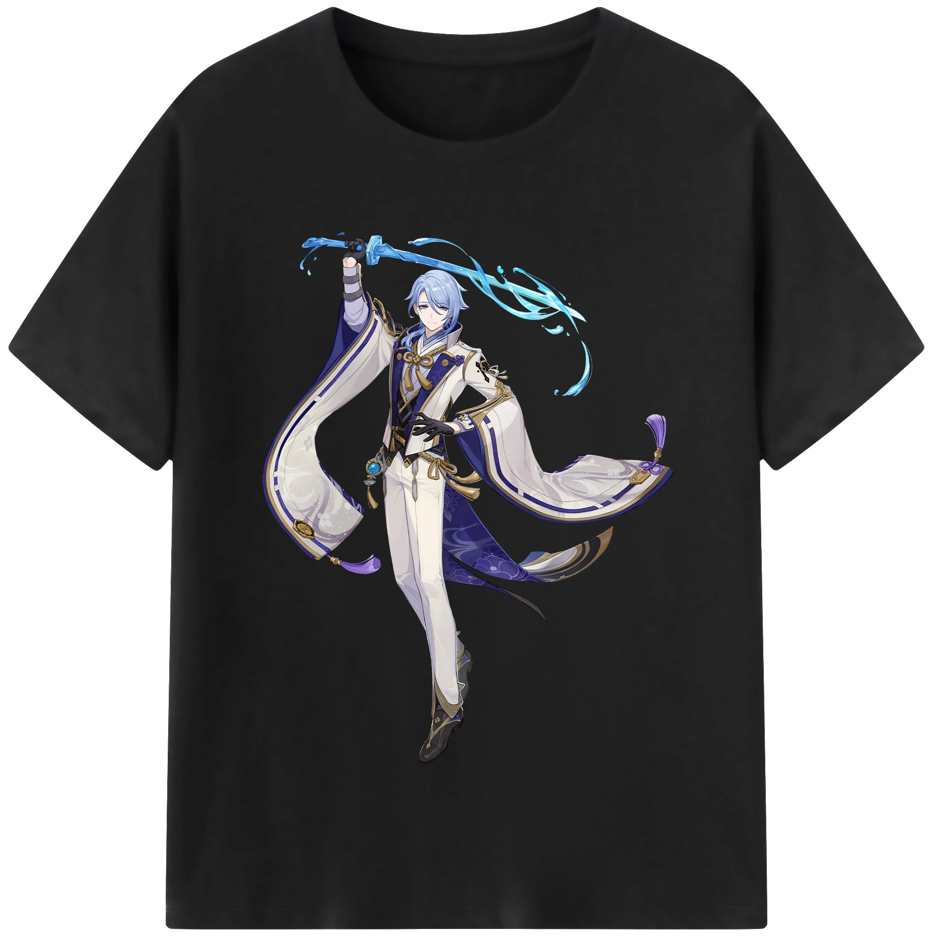 げんし神 神里綾人 かみさとあやと genshin Kamisato Ayato レディースカジュアルプリントTシャツ（綿100％）