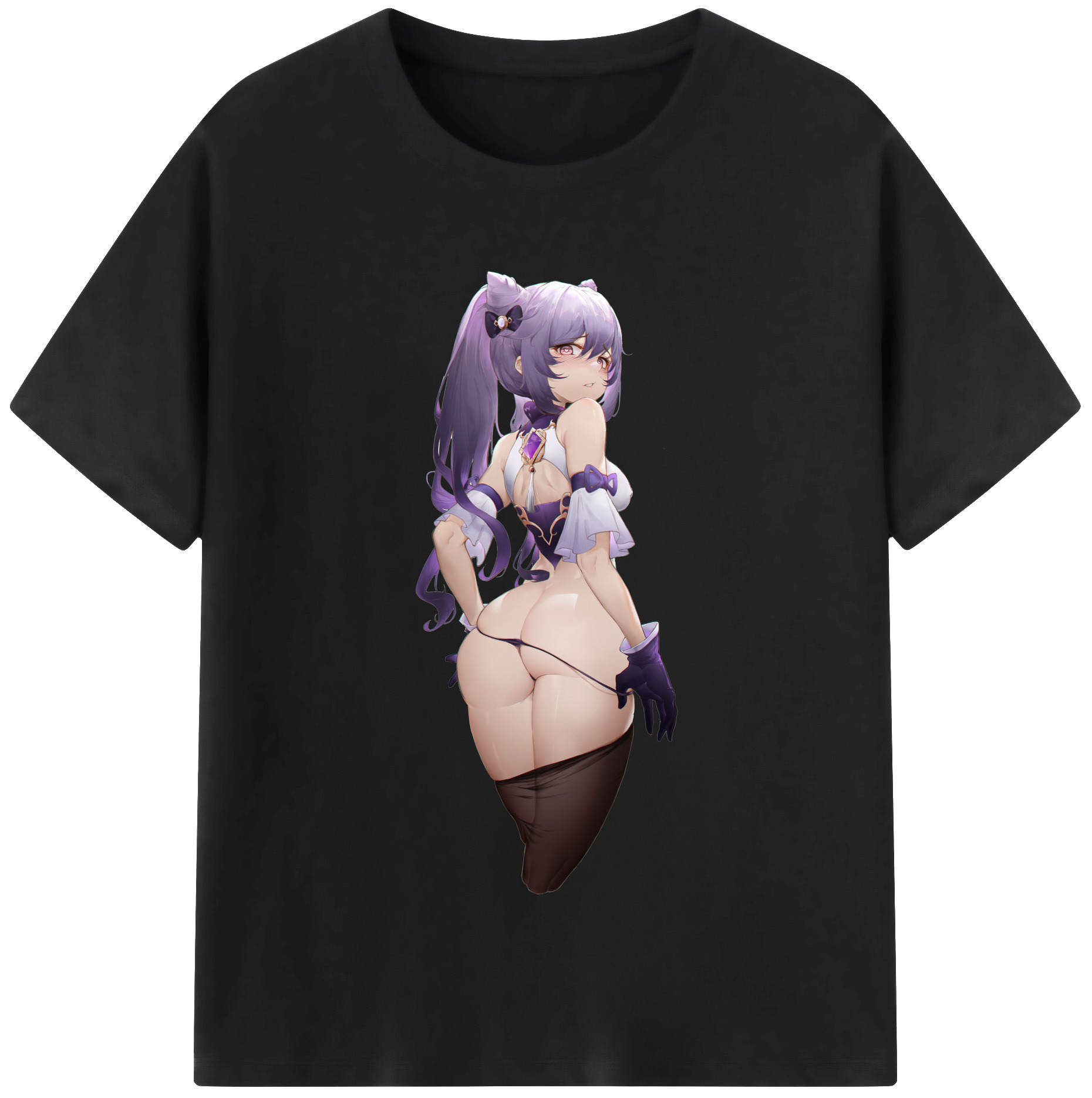 げんし神 刻晴 こくせい genshin Kokusei レディースカジュアルプリントTシャツ（綿100％）