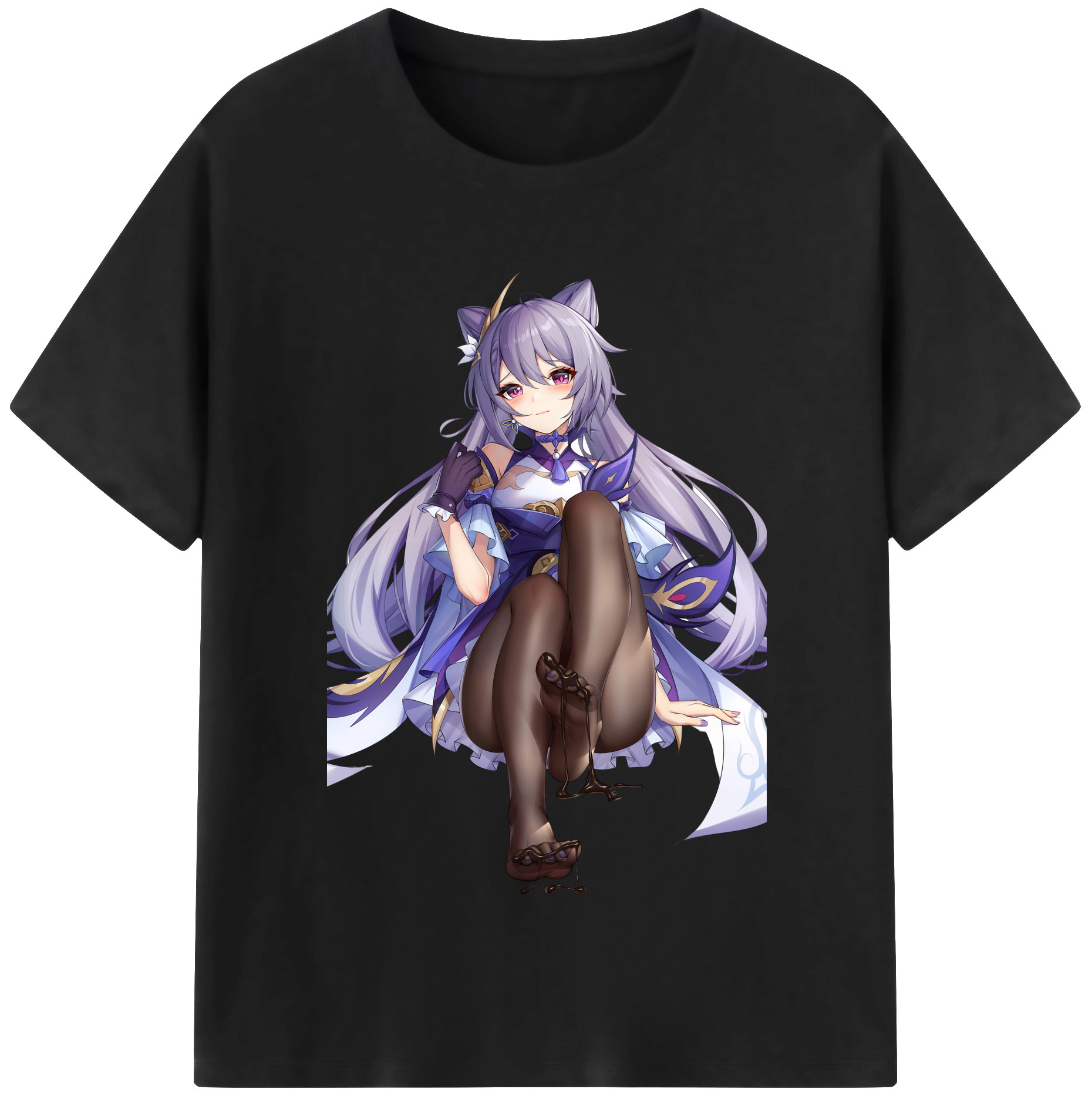 げんし神 刻晴 こくせい genshin Kokusei レディースカジュアルプリントTシャツ（綿100％）