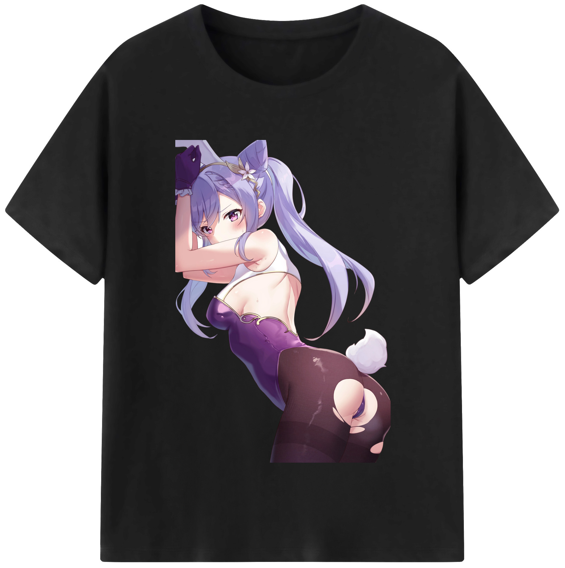 げんし神 刻晴 こくせい genshin Kokusei レディースカジュアルプリントTシャツ（綿100％）