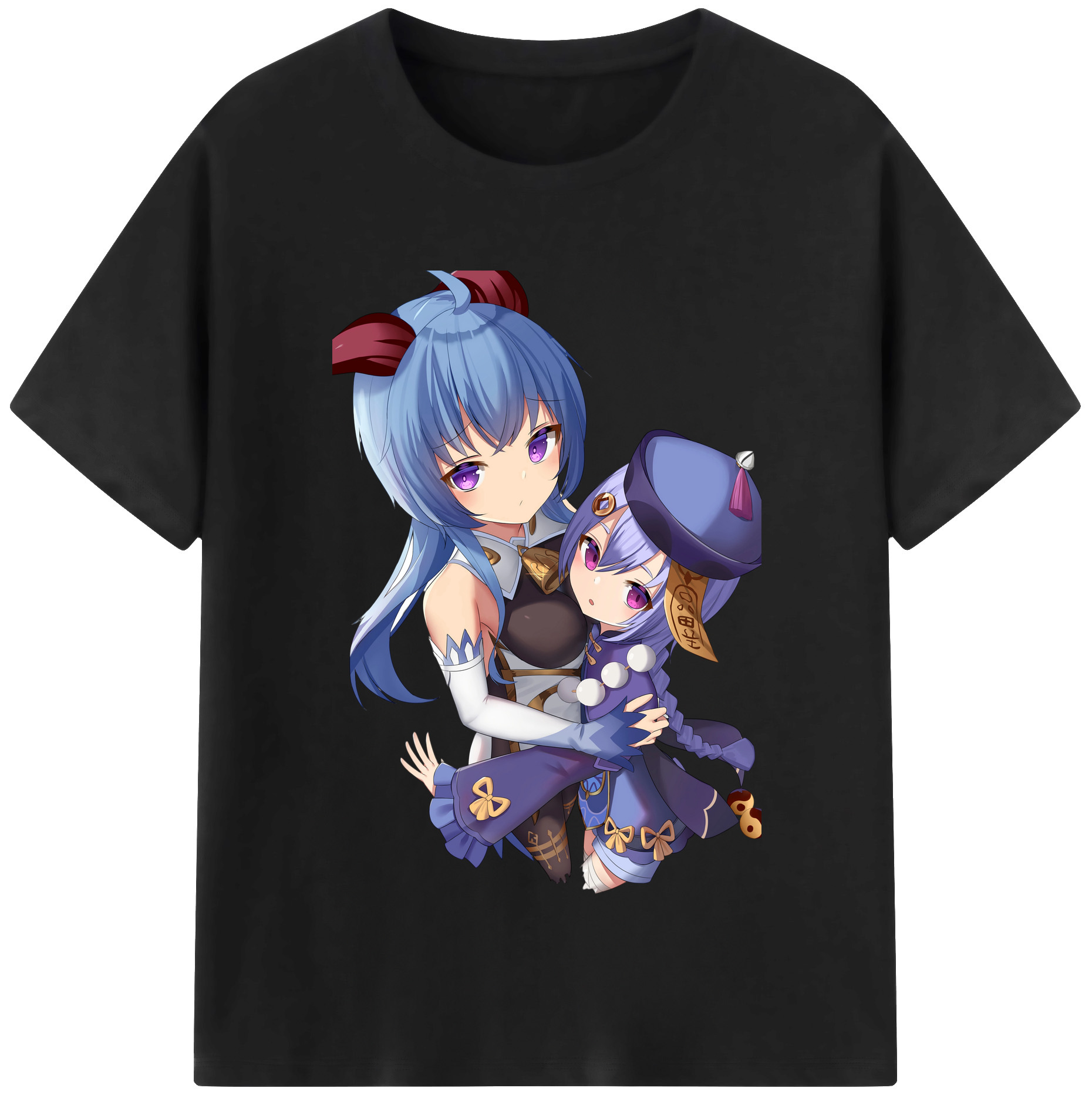 げんし神 甘雨 かんう genshin Ganyu レディースカジュアルプリントTシャツ（綿100％）