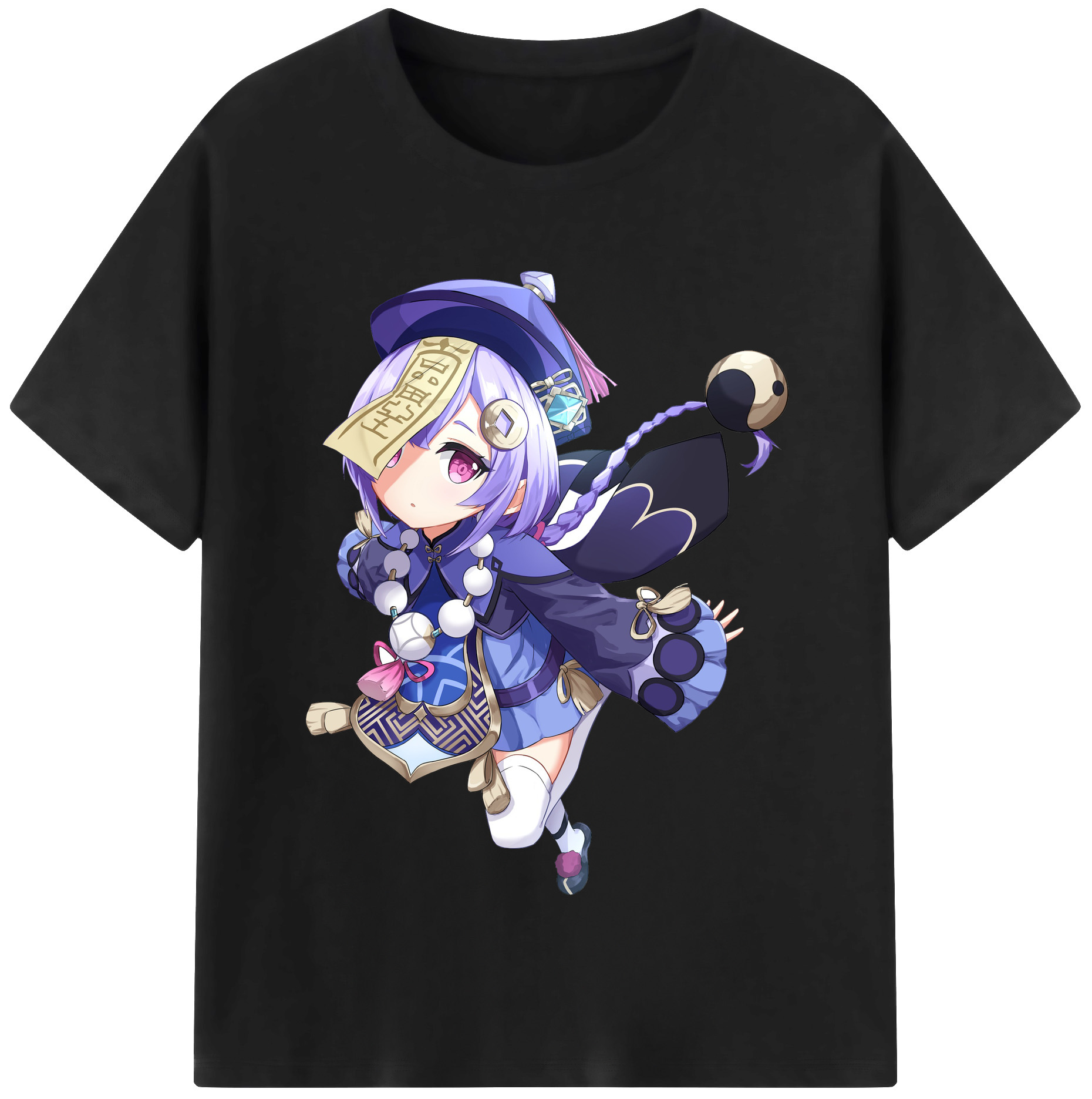 げんし神 七七 なな  genshin Nana レディースカジュアルプリントTシャツ（綿100％）