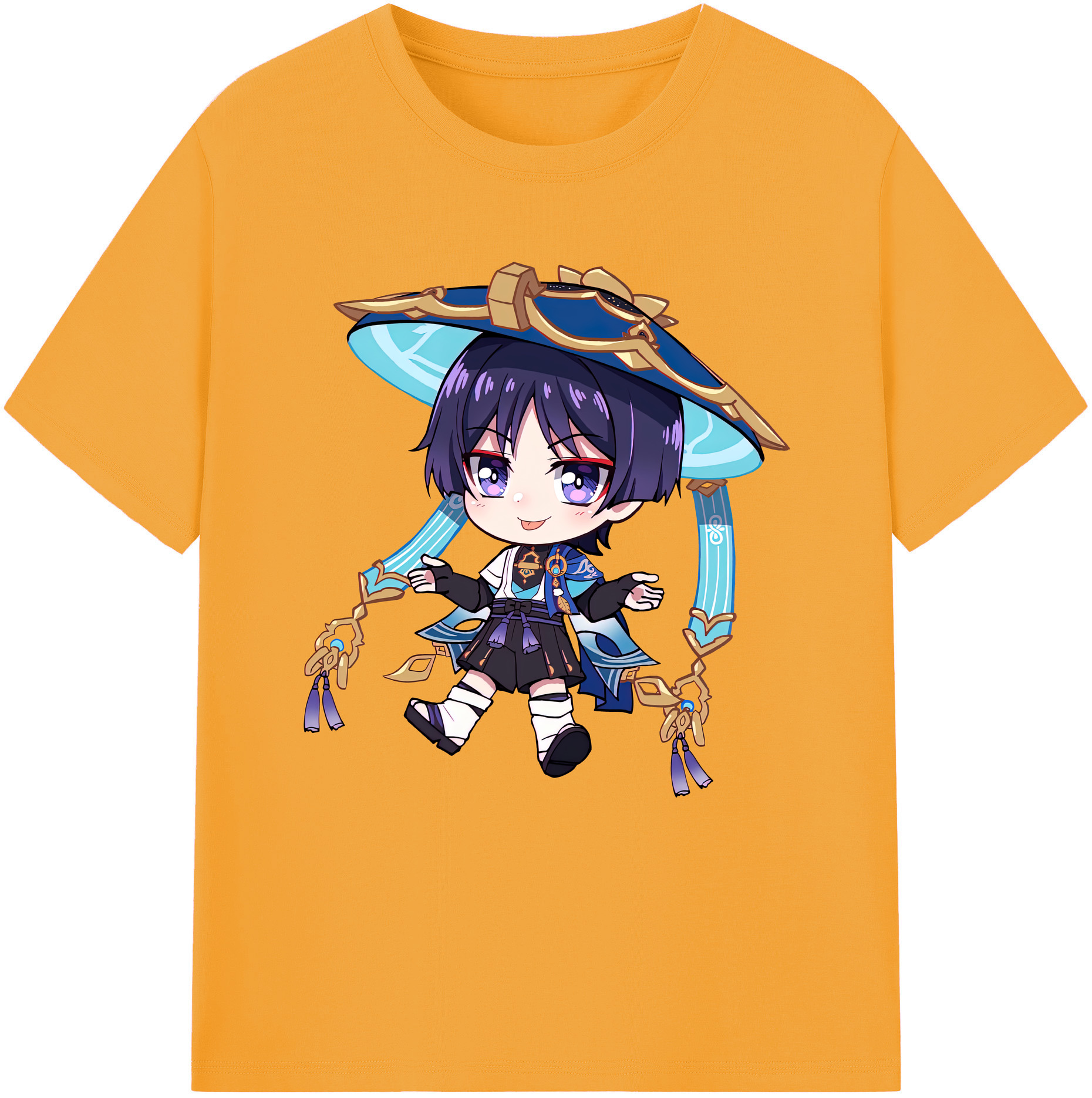 げんし神 さんペい genshin Sanpei レディースカジュアルプリントTシャツ（綿100％）