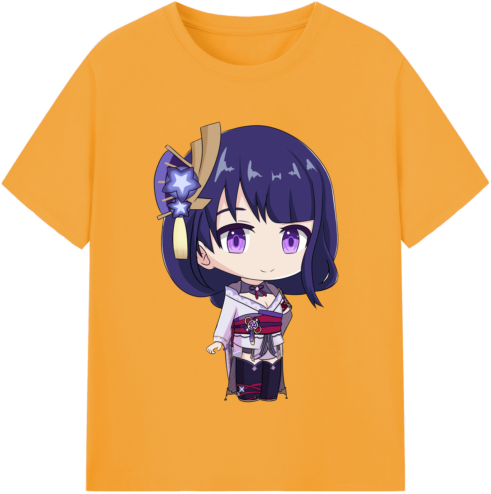げんし神 雷電将軍 らいでんしょうぐん genshin Raiden Shogun レディースカジュアルプリントTシャツ（綿100％）