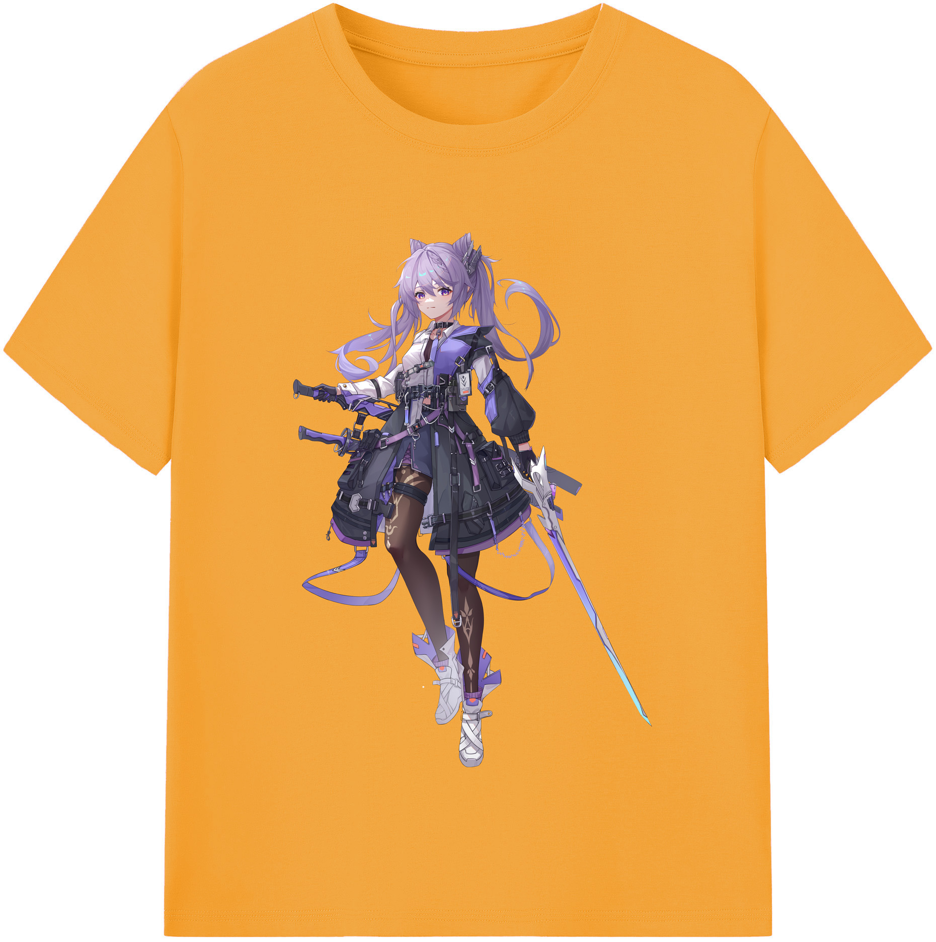 げんし神 刻晴 こくせい genshin Kokusei レディースカジュアルプリントTシャツ（綿100％）