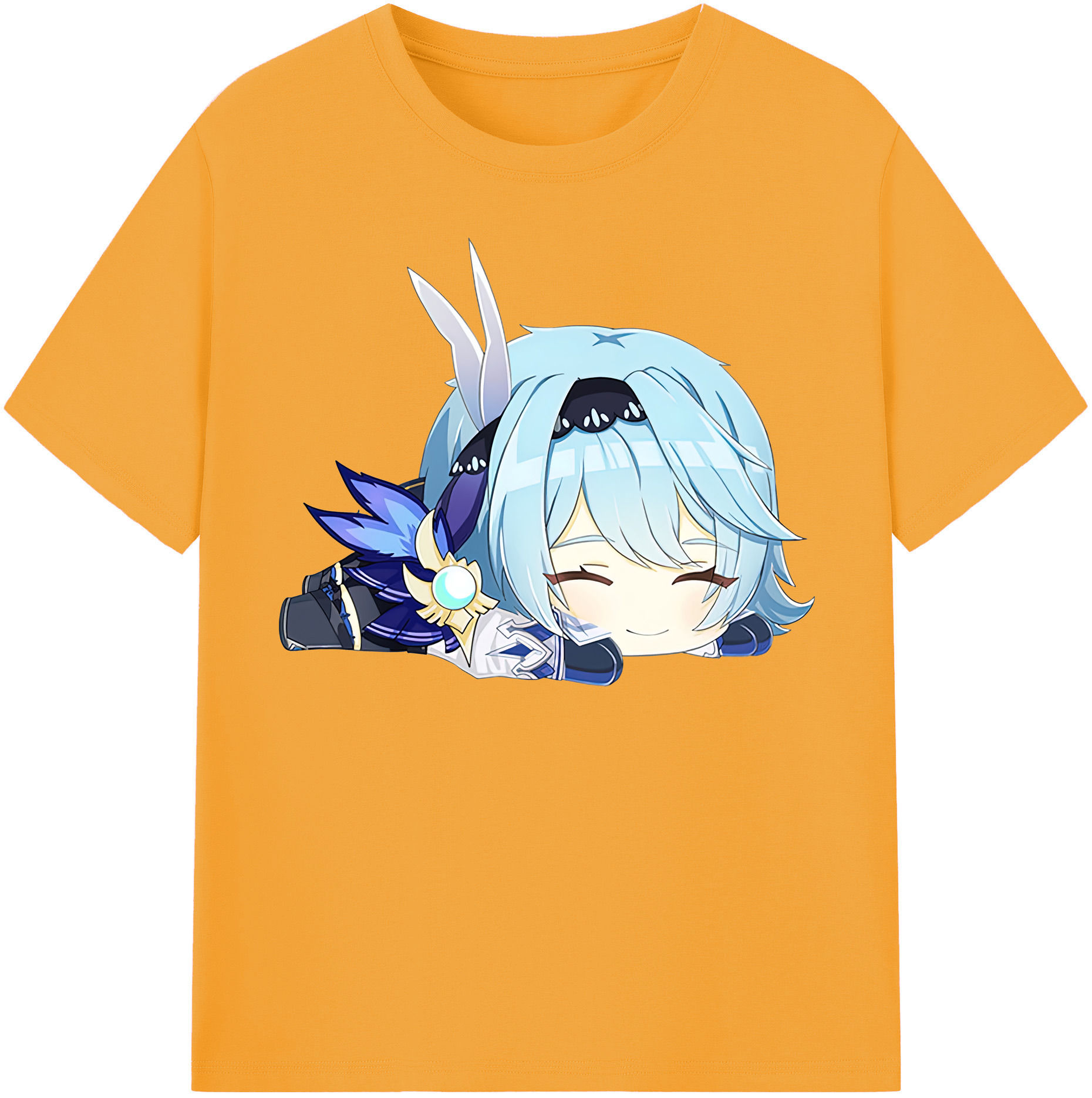 げんし神 优菈 ゆうら genshin Yūra レディースカジュアルプリントTシャツ（綿100％）