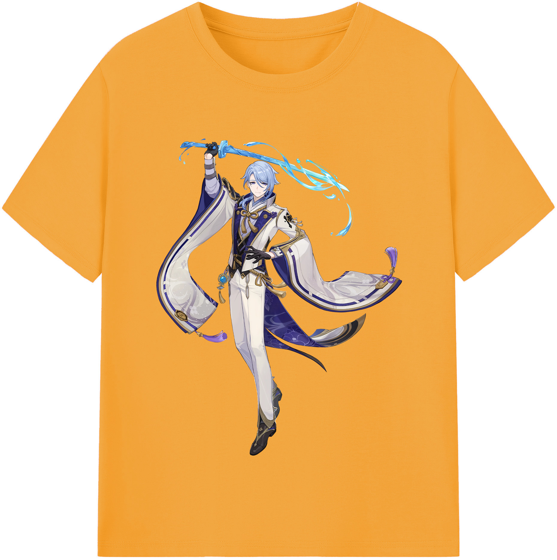 げんし神 神里綾人 かみさとあやと genshin Kamisato Ayato レディースカジュアルプリントTシャツ（綿100％）