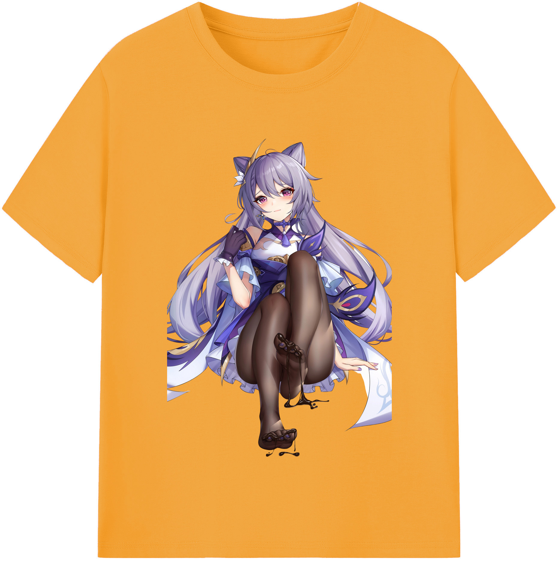 げんし神 刻晴 こくせい genshin Kokusei レディースカジュアルプリントTシャツ（綿100％）