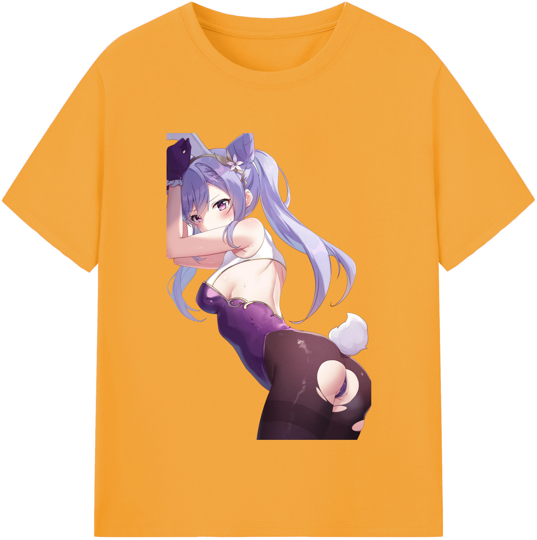 げんし神 刻晴 こくせい genshin Kokusei レディースカジュアルプリントTシャツ（綿100％）