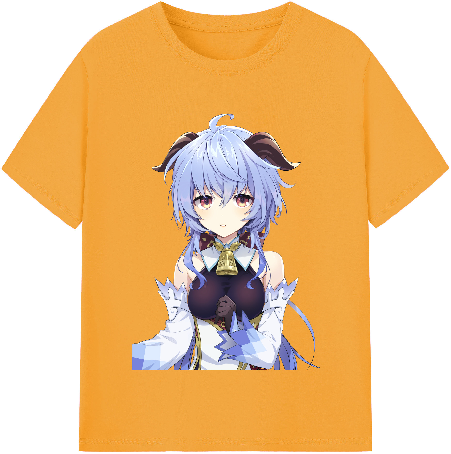 げんし神 甘雨 かんう genshin Ganyu レディースカジュアルプリントTシャツ（綿100％）