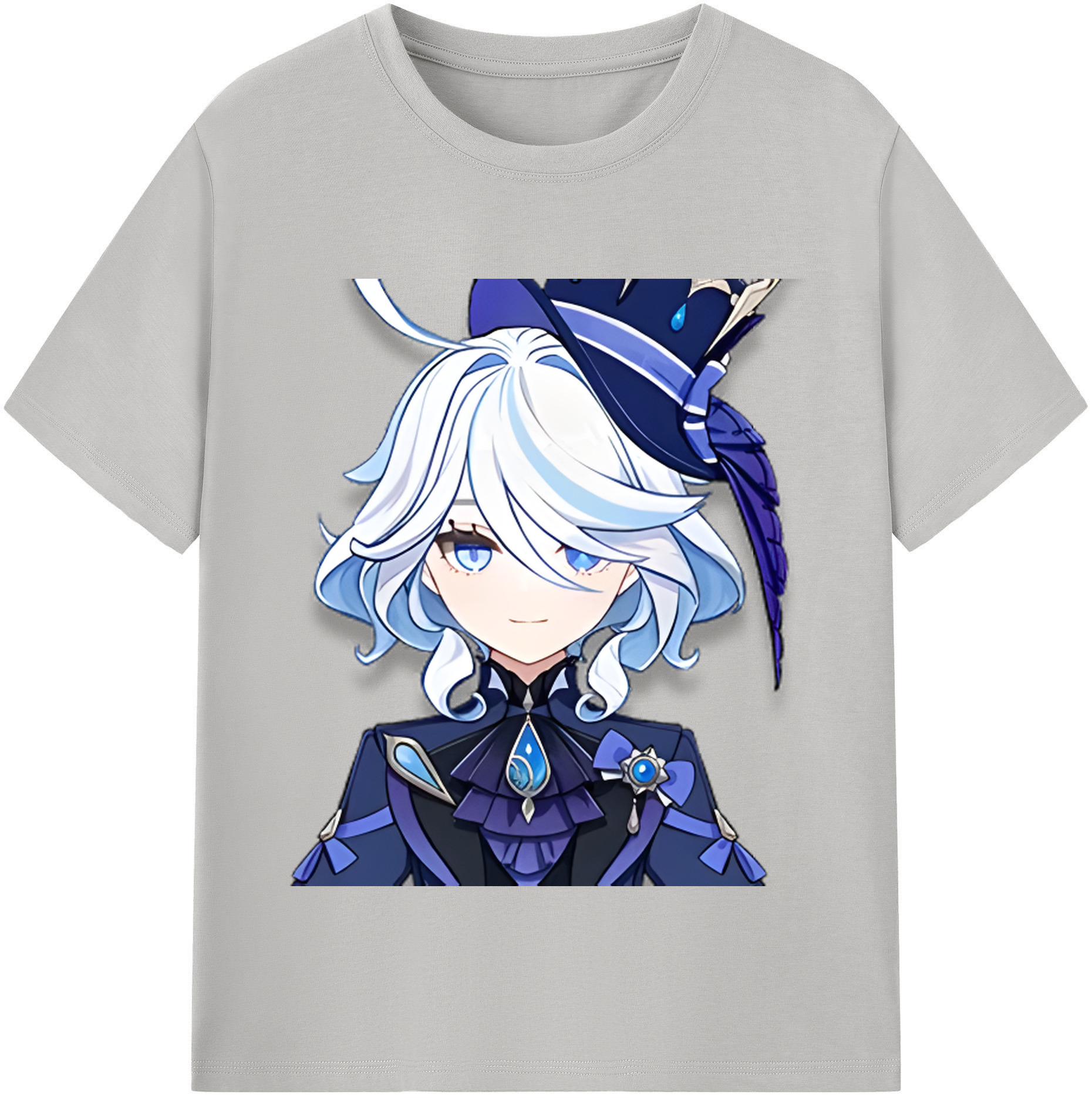 げんし神 フリーナ genshin Furina レディースカジュアルプリントTシャツ（綿100％）