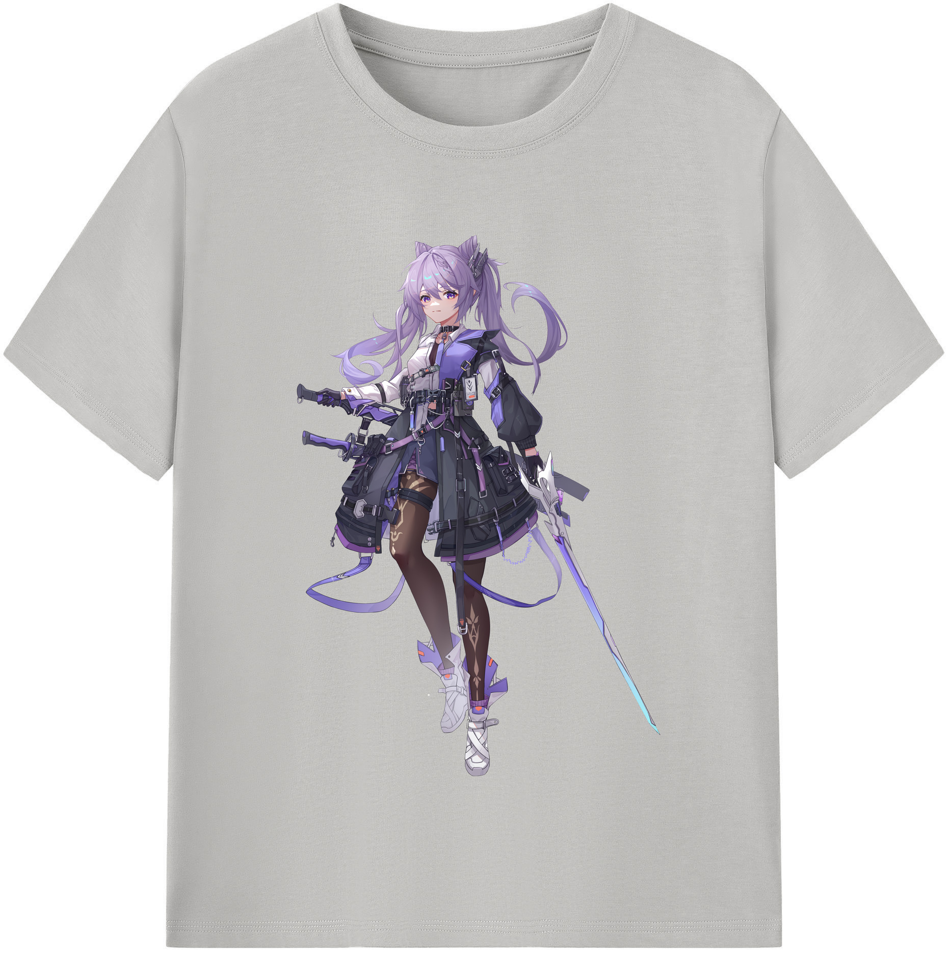 げんし神 刻晴 こくせい genshin Kokusei レディースカジュアルプリントTシャツ（綿100％）