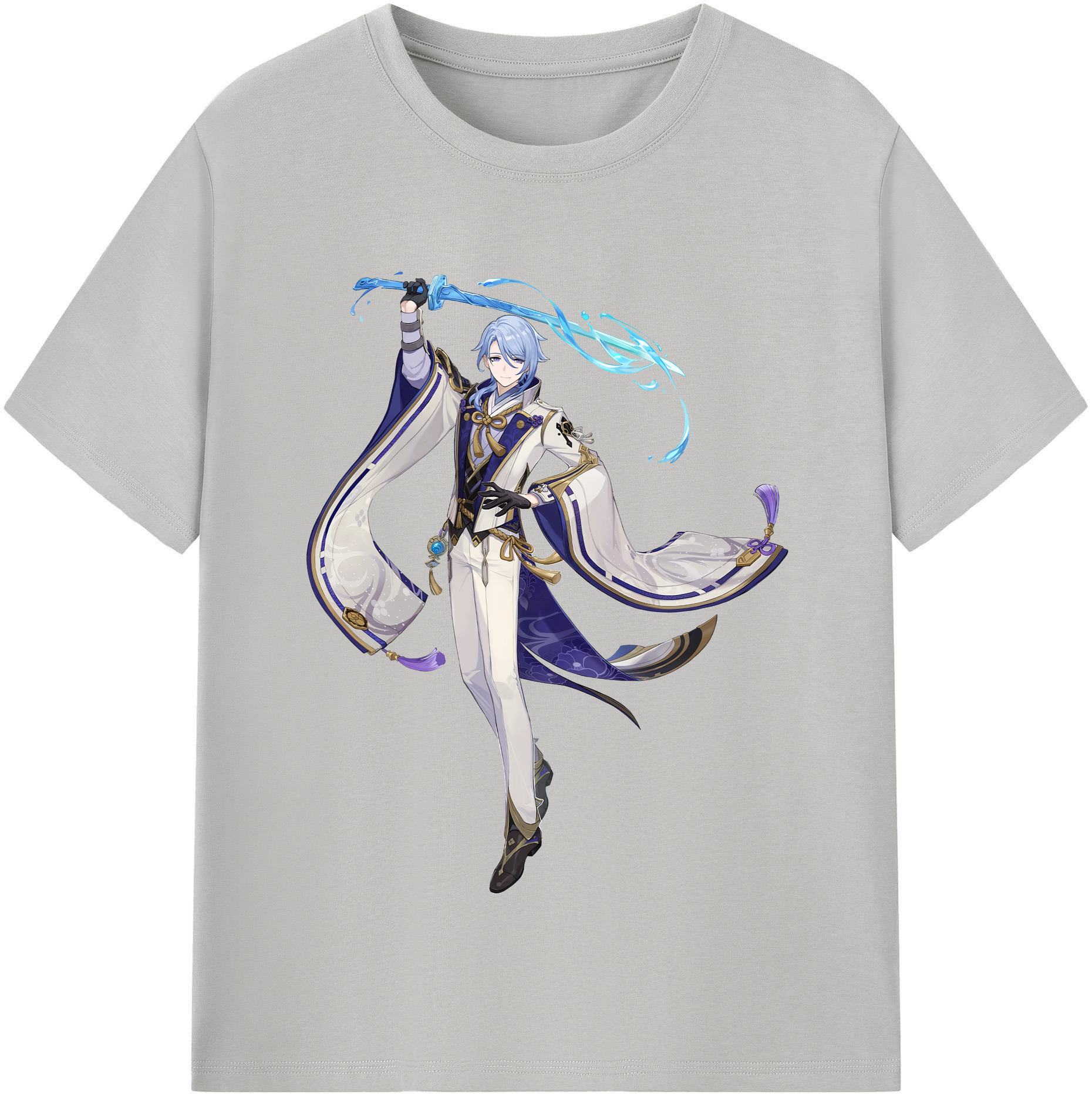 げんし神 神里綾人 かみさとあやと genshin Kamisato Ayato レディースカジュアルプリントTシャツ（綿100％）