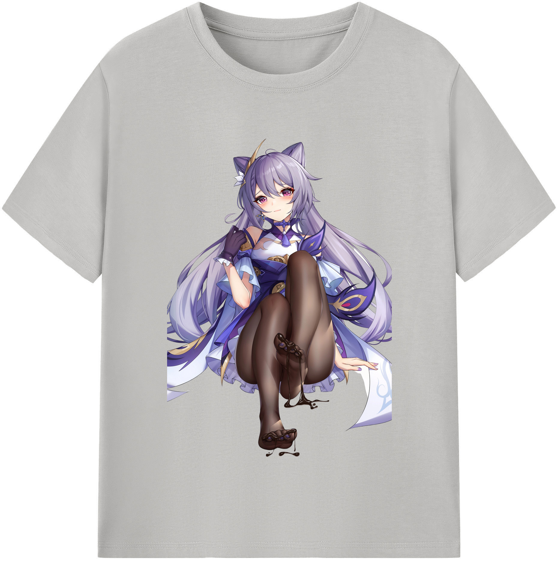 げんし神 刻晴 こくせい genshin Kokusei レディースカジュアルプリントTシャツ（綿100％）