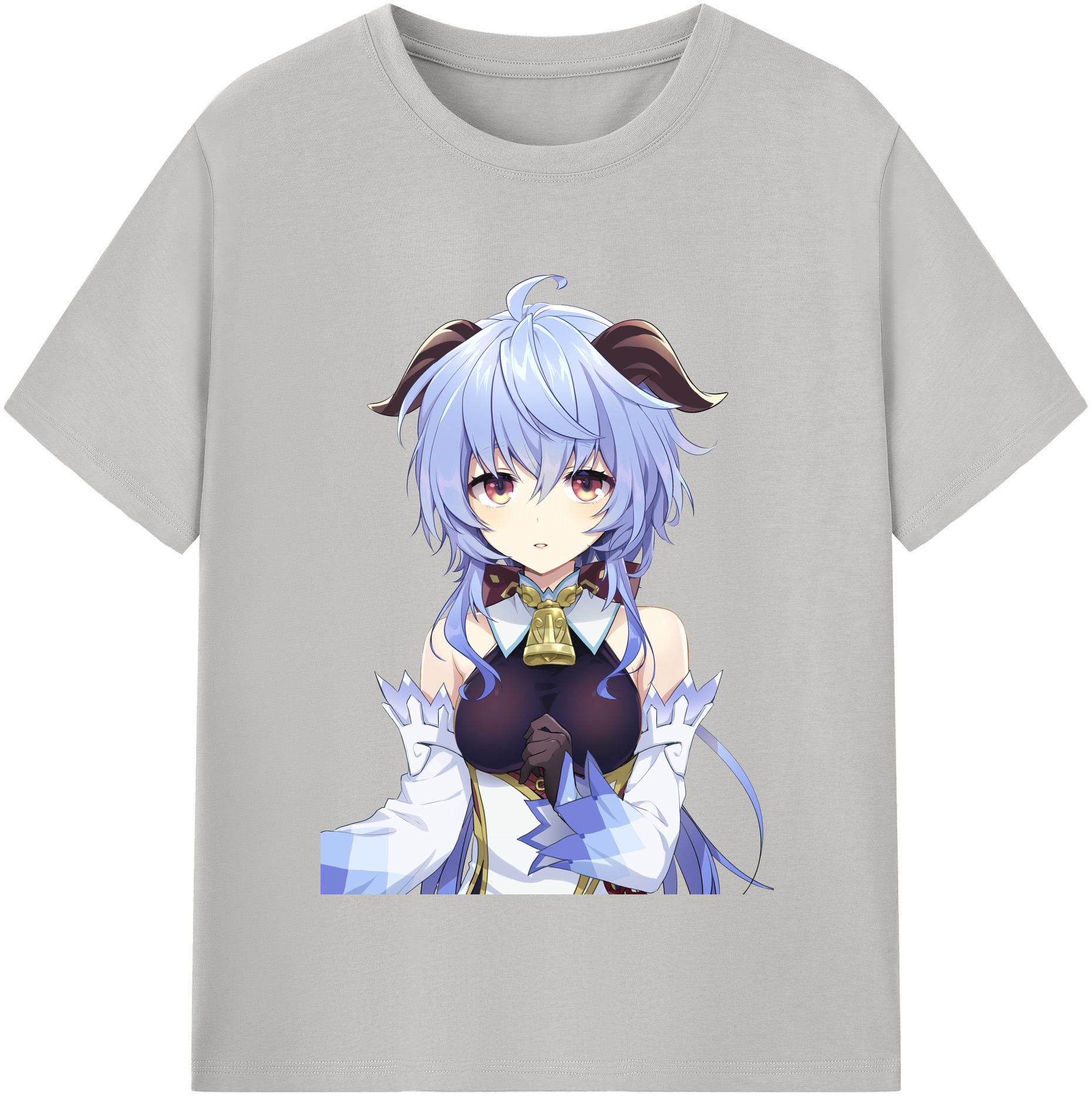 げんし神 甘雨 かんう genshin Ganyu レディースカジュアルプリントTシャツ（綿100％）