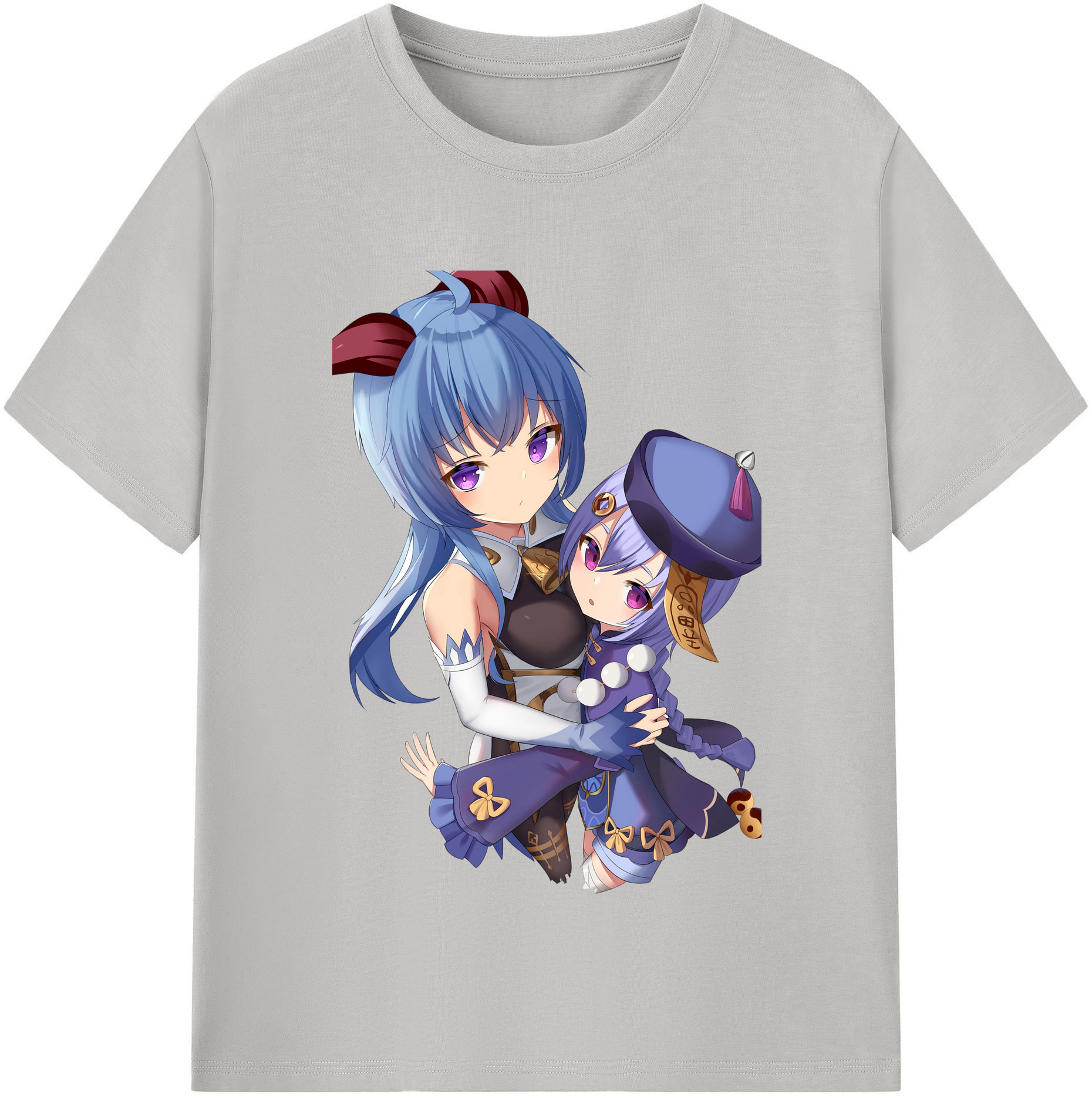 げんし神 甘雨 かんう genshin Ganyu レディースカジュアルプリントTシャツ（綿100％）
