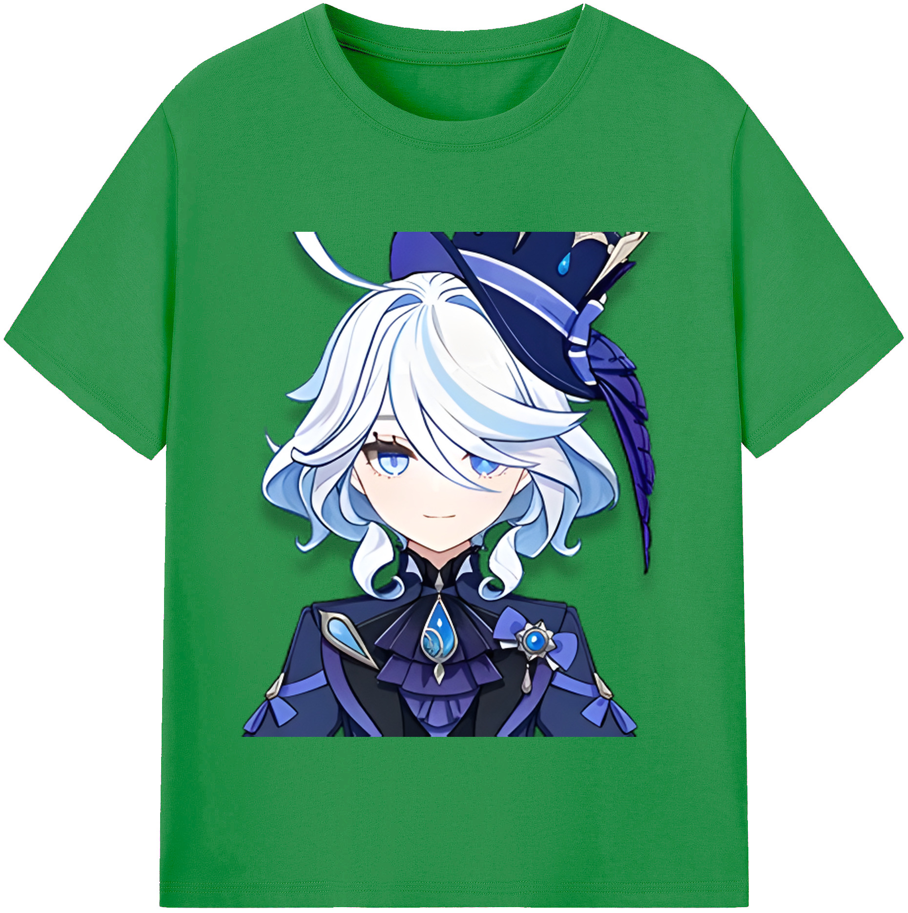 げんし神 フリーナ genshin Furina レディースカジュアルプリントTシャツ（綿100％）