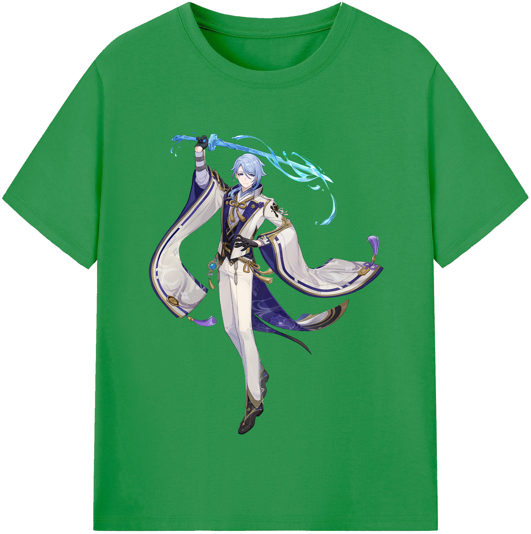 げんし神 神里綾人 かみさとあやと genshin Kamisato Ayato レディースカジュアルプリントTシャツ（綿100％）