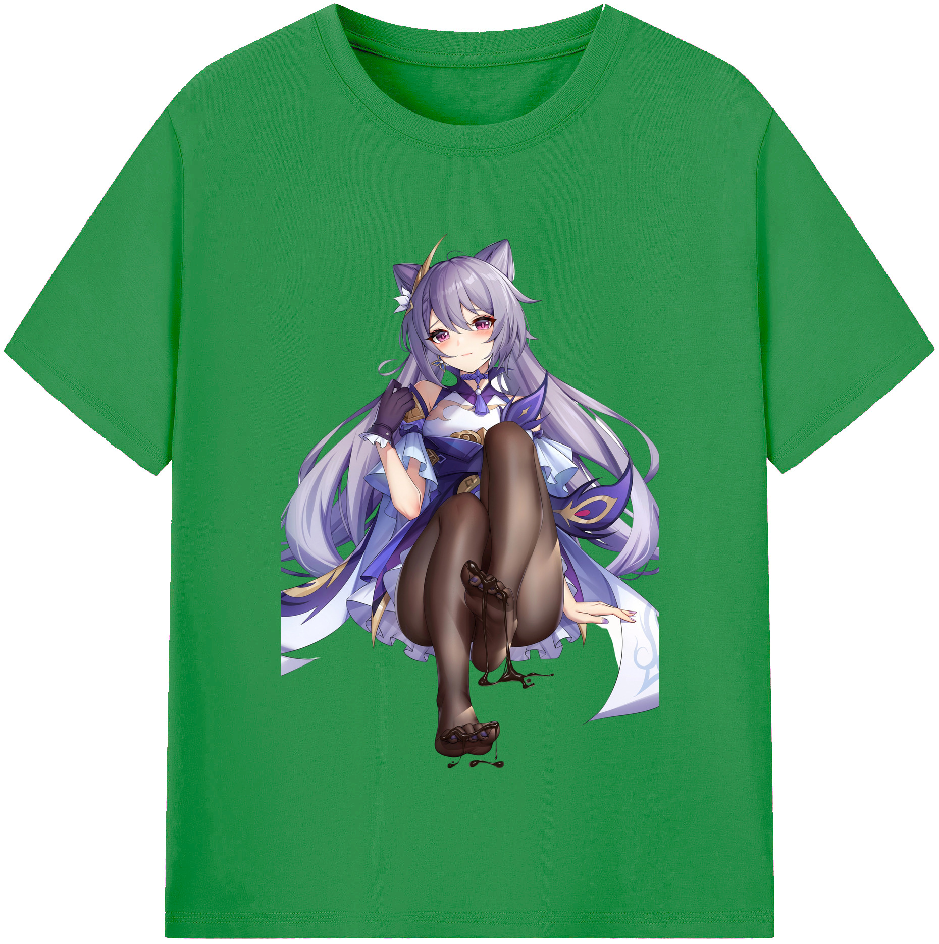 げんし神 刻晴 こくせい genshin Kokusei レディースカジュアルプリントTシャツ（綿100％）