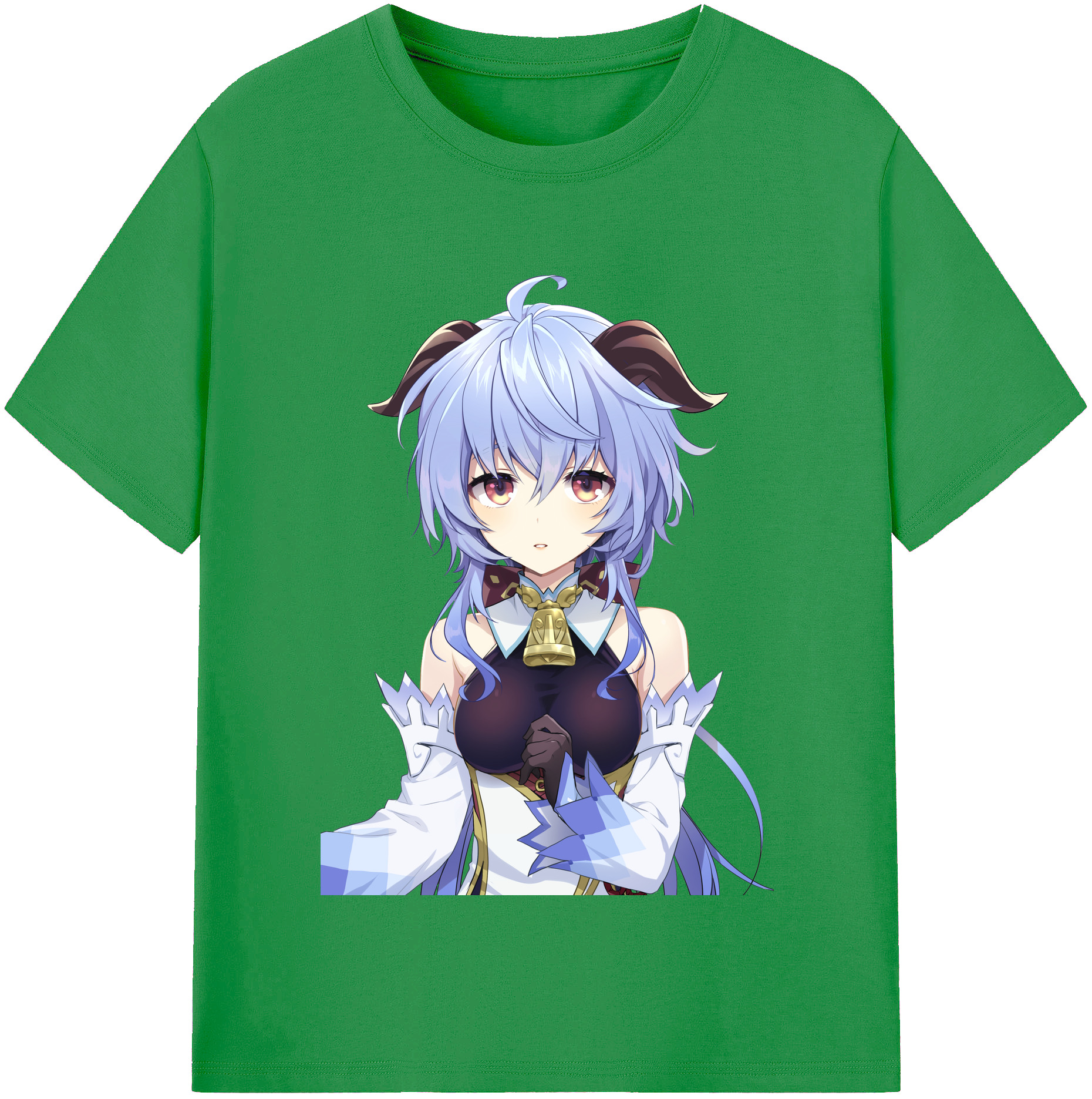 げんし神 甘雨 かんう genshin Ganyu レディースカジュアルプリントTシャツ（綿100％）