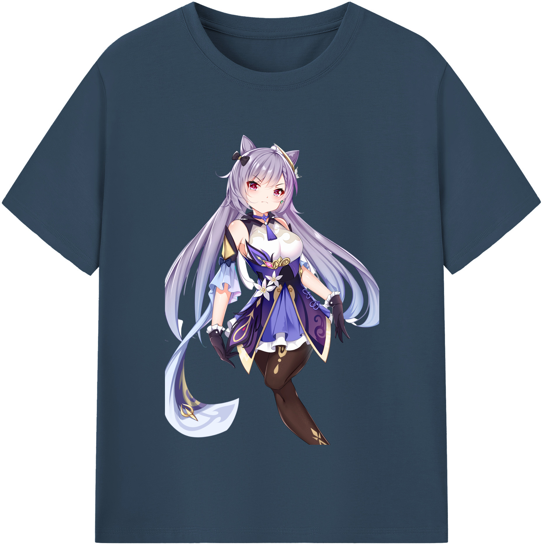 げんし神 刻晴 こくせい genshin Kokusei レディースカジュアルプリントTシャツ（綿100％）