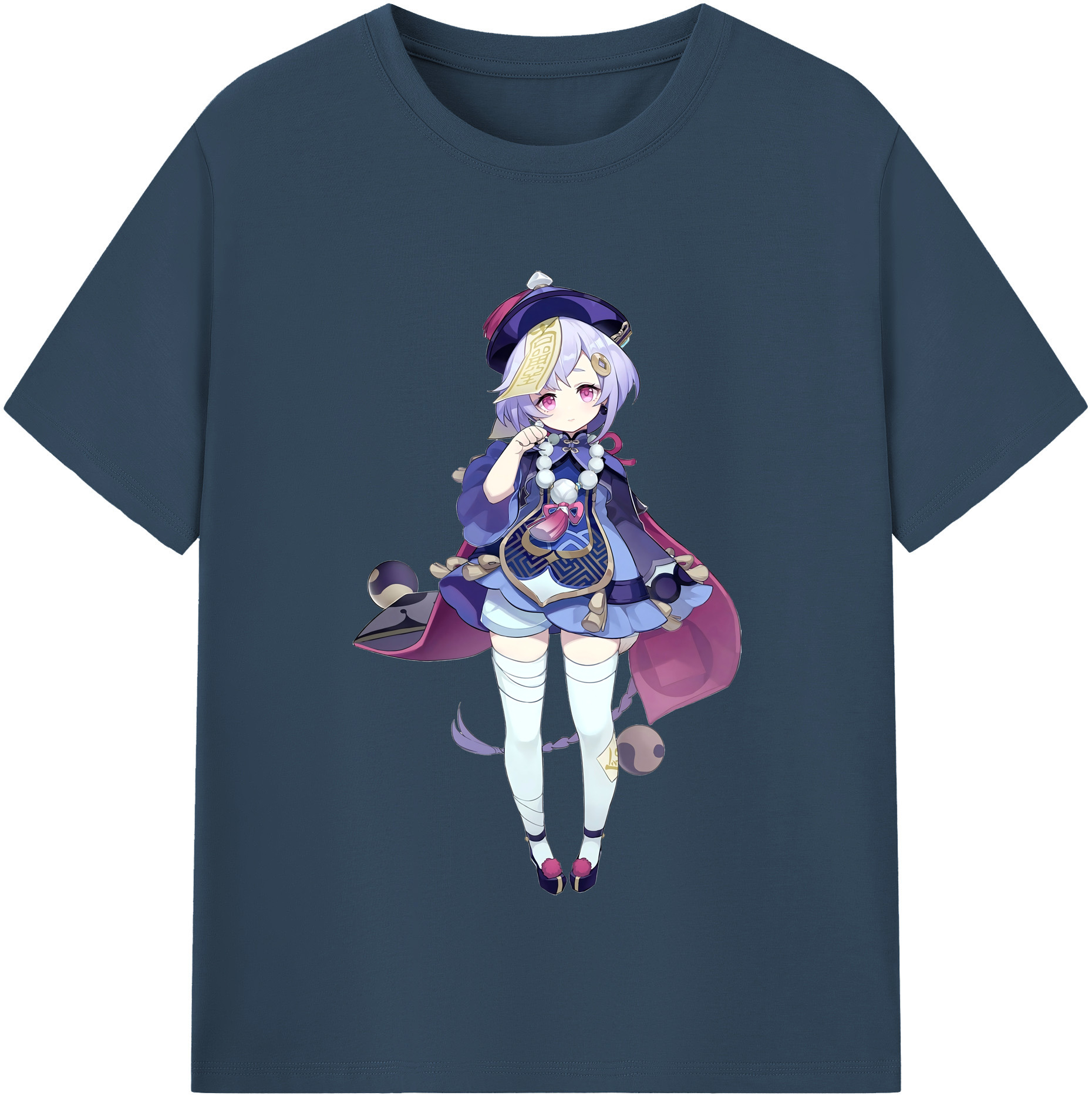 げんし神 七七 なな  genshin Nana レディースカジュアルプリントTシャツ（綿100％）
