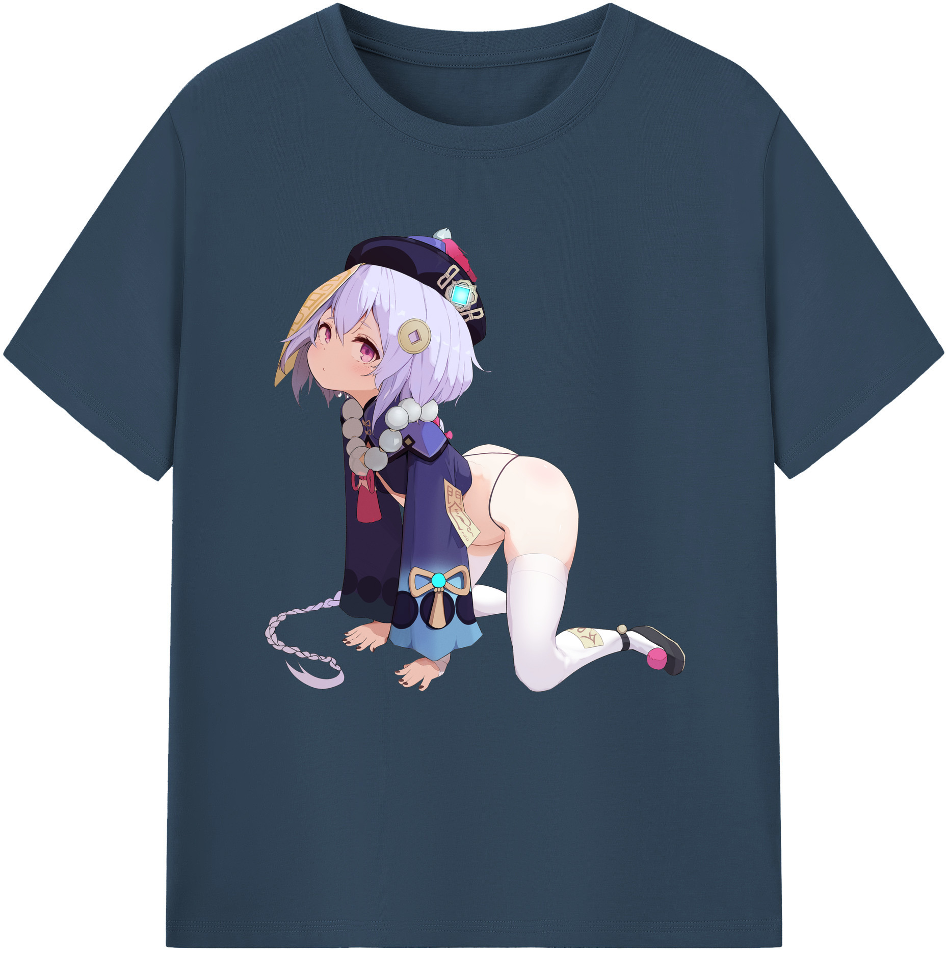 げんし神 七七 なな  genshin Nana レディースカジュアルプリントTシャツ（綿100％）
