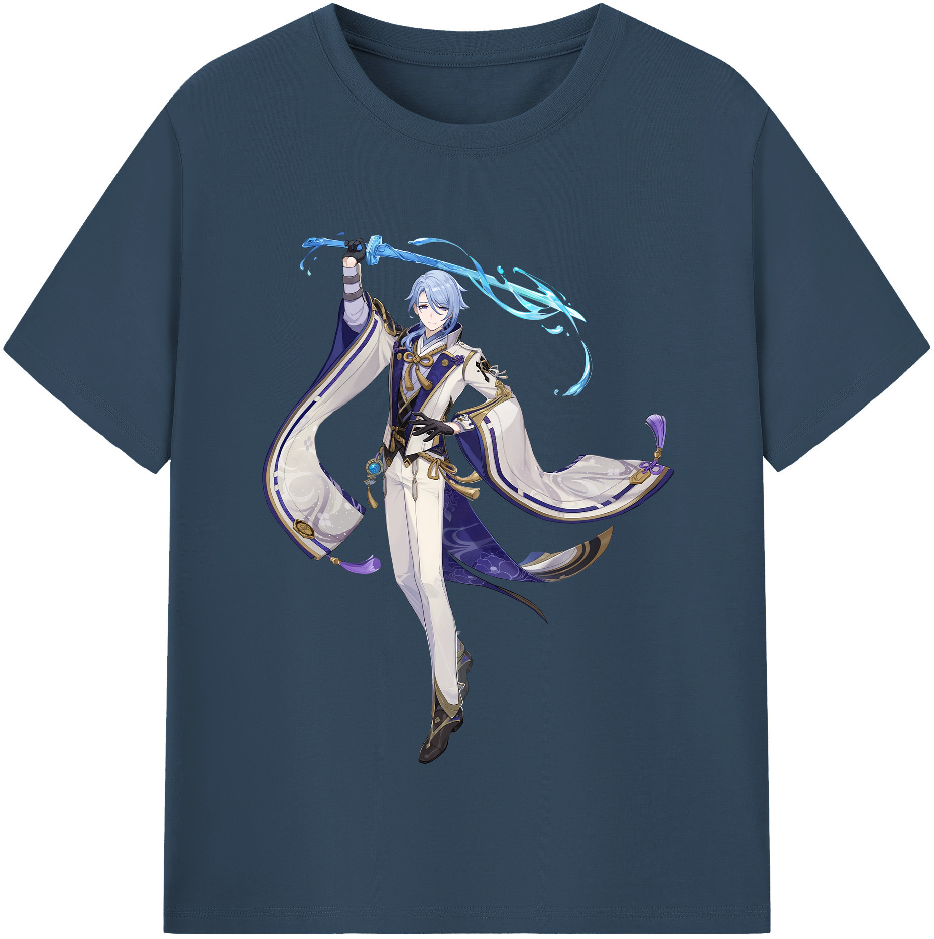 げんし神 神里綾人 かみさとあやと genshin Kamisato Ayato レディースカジュアルプリントTシャツ（綿100％）