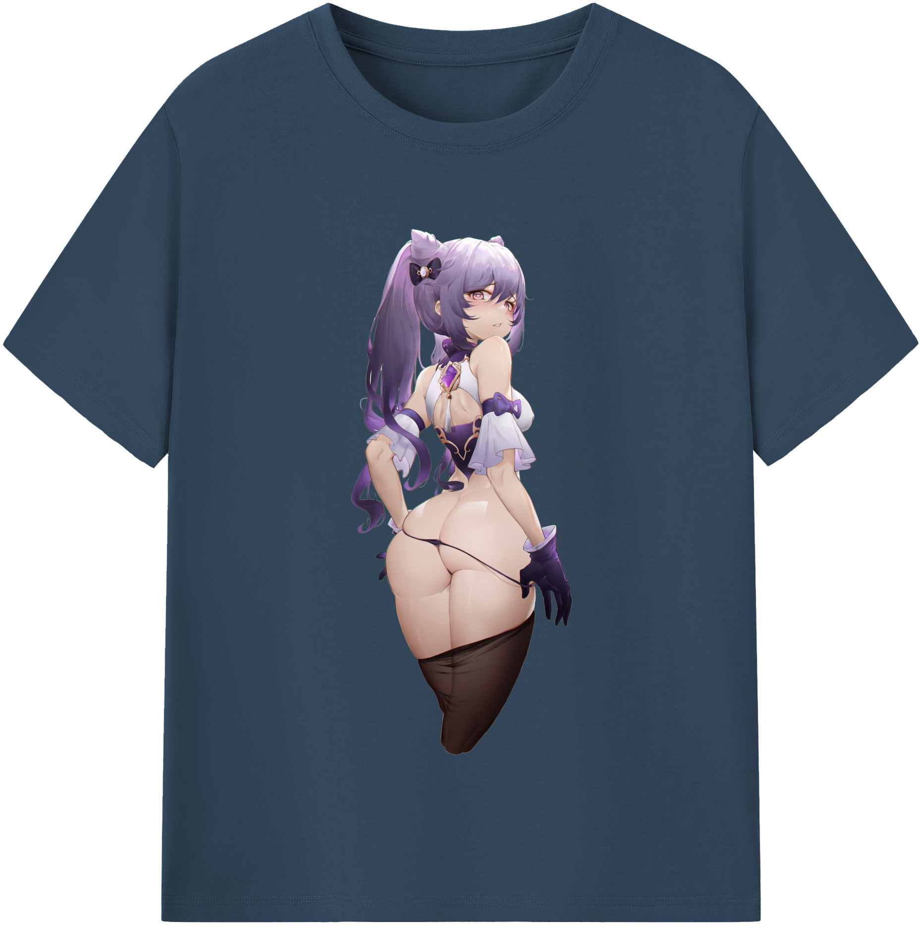 げんし神 刻晴 こくせい genshin Kokusei レディースカジュアルプリントTシャツ（綿100％）