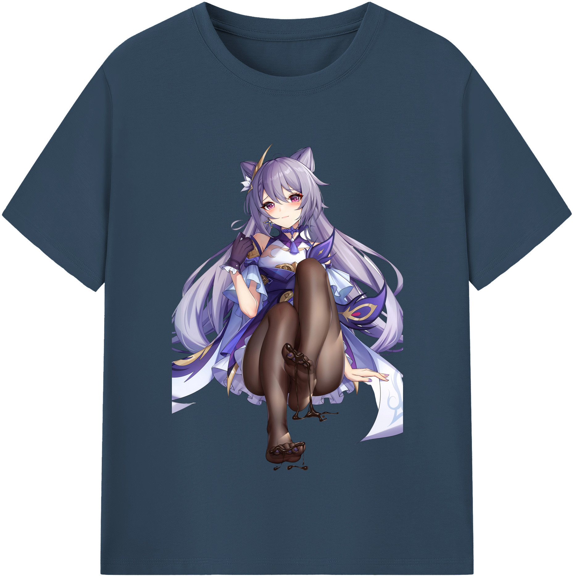 げんし神 刻晴 こくせい genshin Kokusei レディースカジュアルプリントTシャツ（綿100％）
