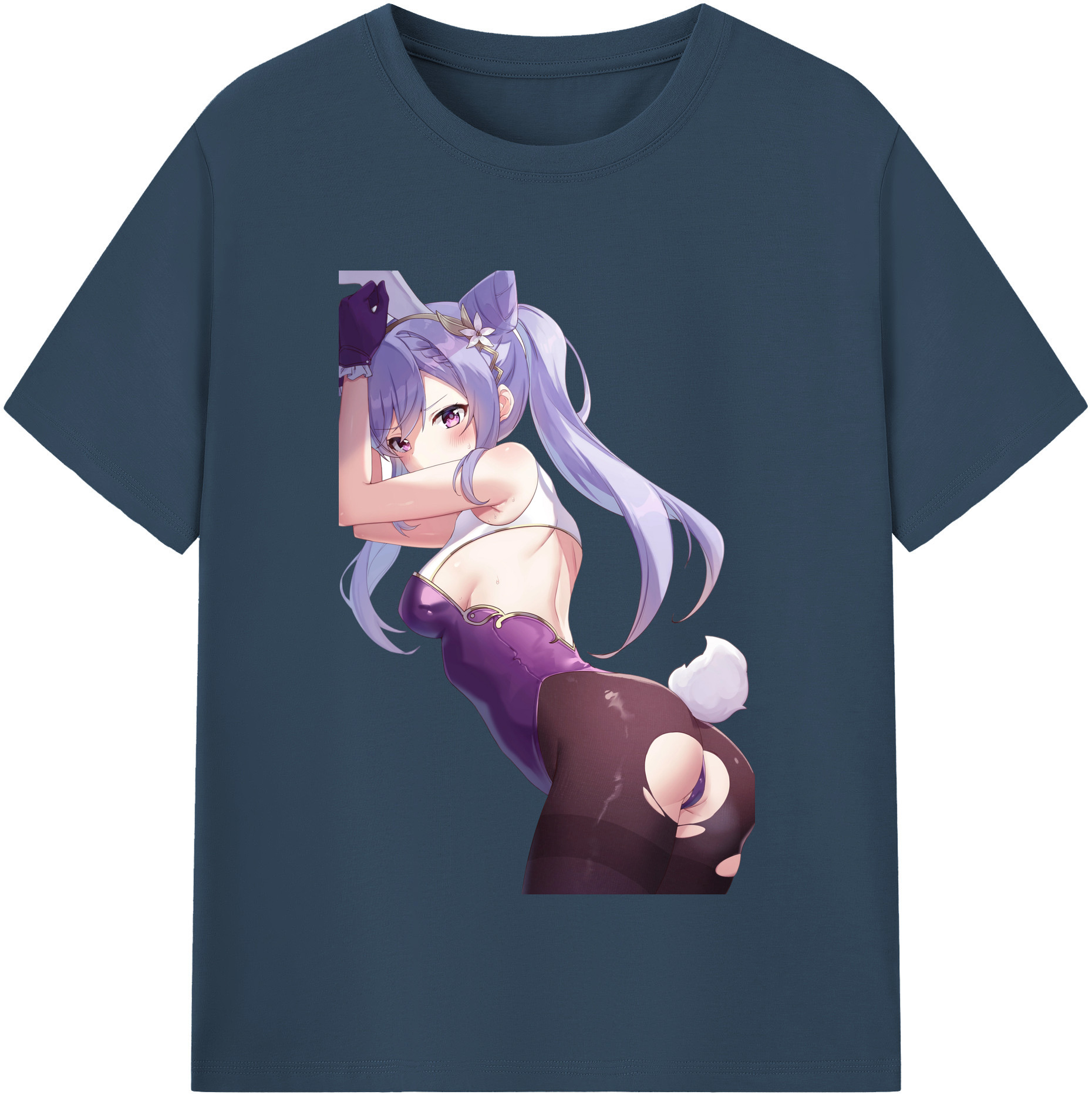 げんし神 刻晴 こくせい genshin Kokusei レディースカジュアルプリントTシャツ（綿100％）