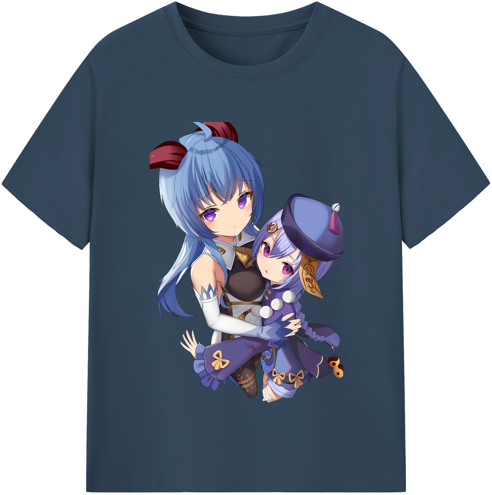 げんし神 甘雨 かんう genshin Ganyu レディースカジュアルプリントTシャツ（綿100％）