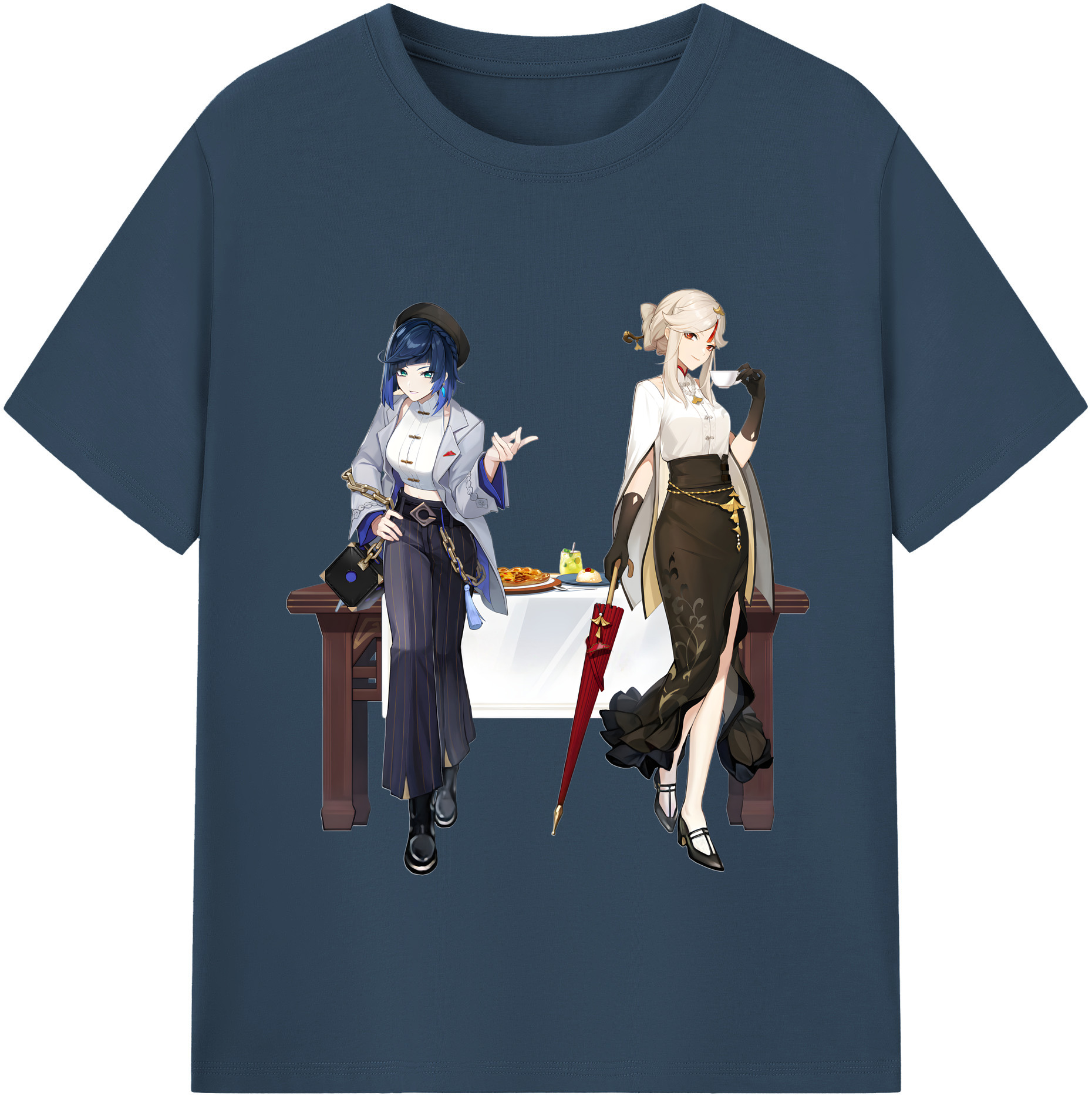 げんし神 夜兰 やらん genshin Yaran レディースカジュアルプリントTシャツ（綿100％）