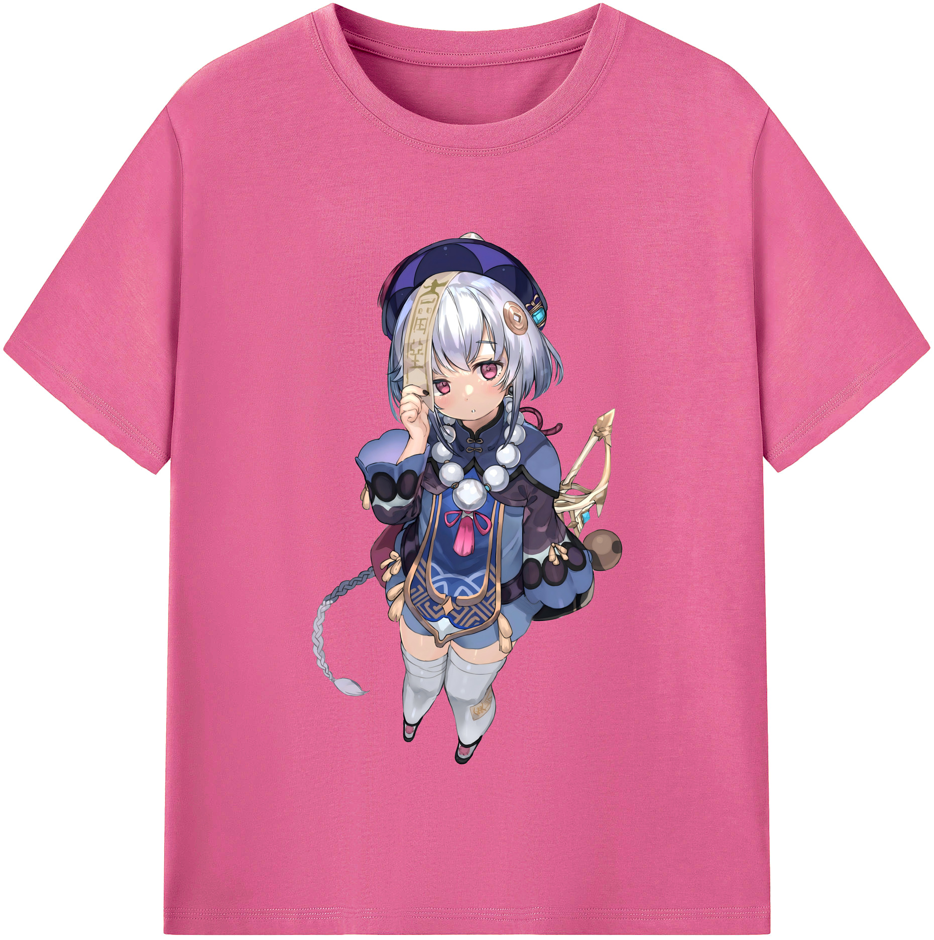 げんし神 七七 なな  genshin Nana レディースカジュアルプリントTシャツ（綿100％）