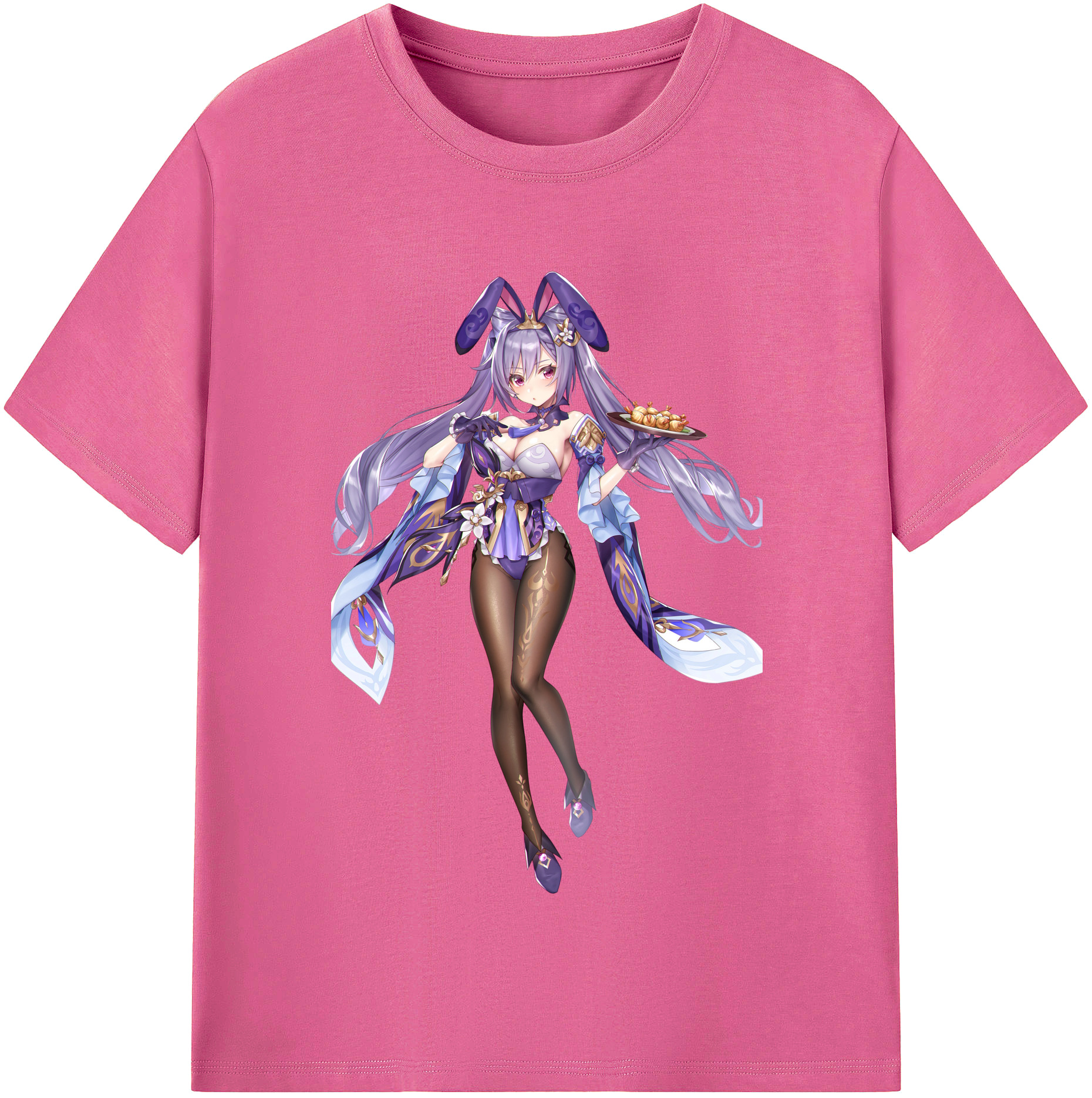 げんし神 刻晴 こくせい genshin Kokusei レディースカジュアルプリントTシャツ（綿100％）
