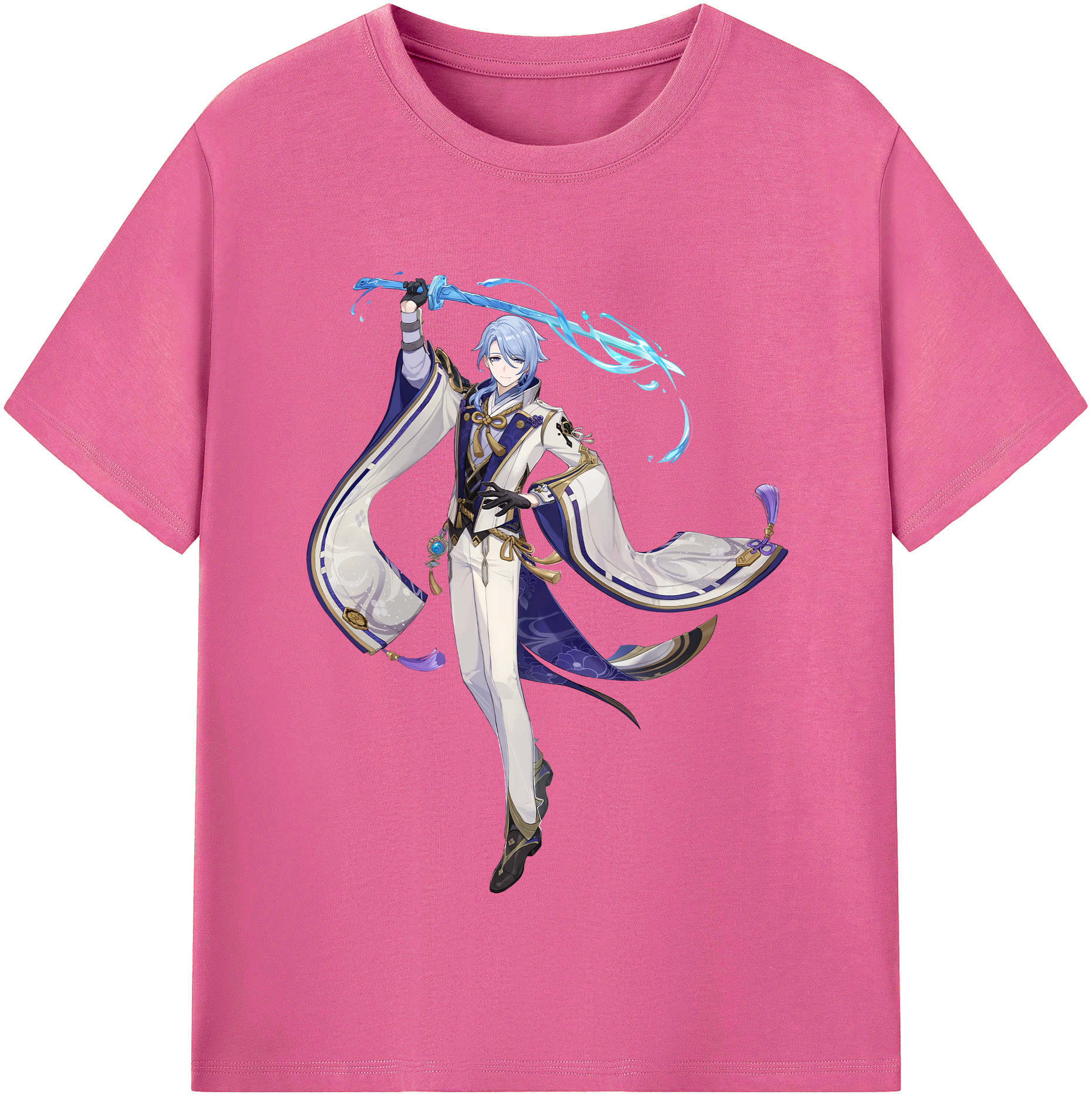 げんし神 神里綾人 かみさとあやと genshin Kamisato Ayato レディースカジュアルプリントTシャツ（綿100％）