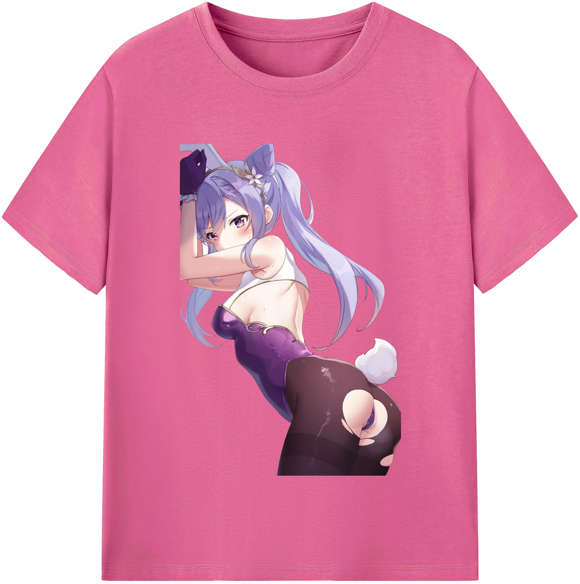 げんし神 刻晴 こくせい genshin Kokusei レディースカジュアルプリントTシャツ（綿100％）