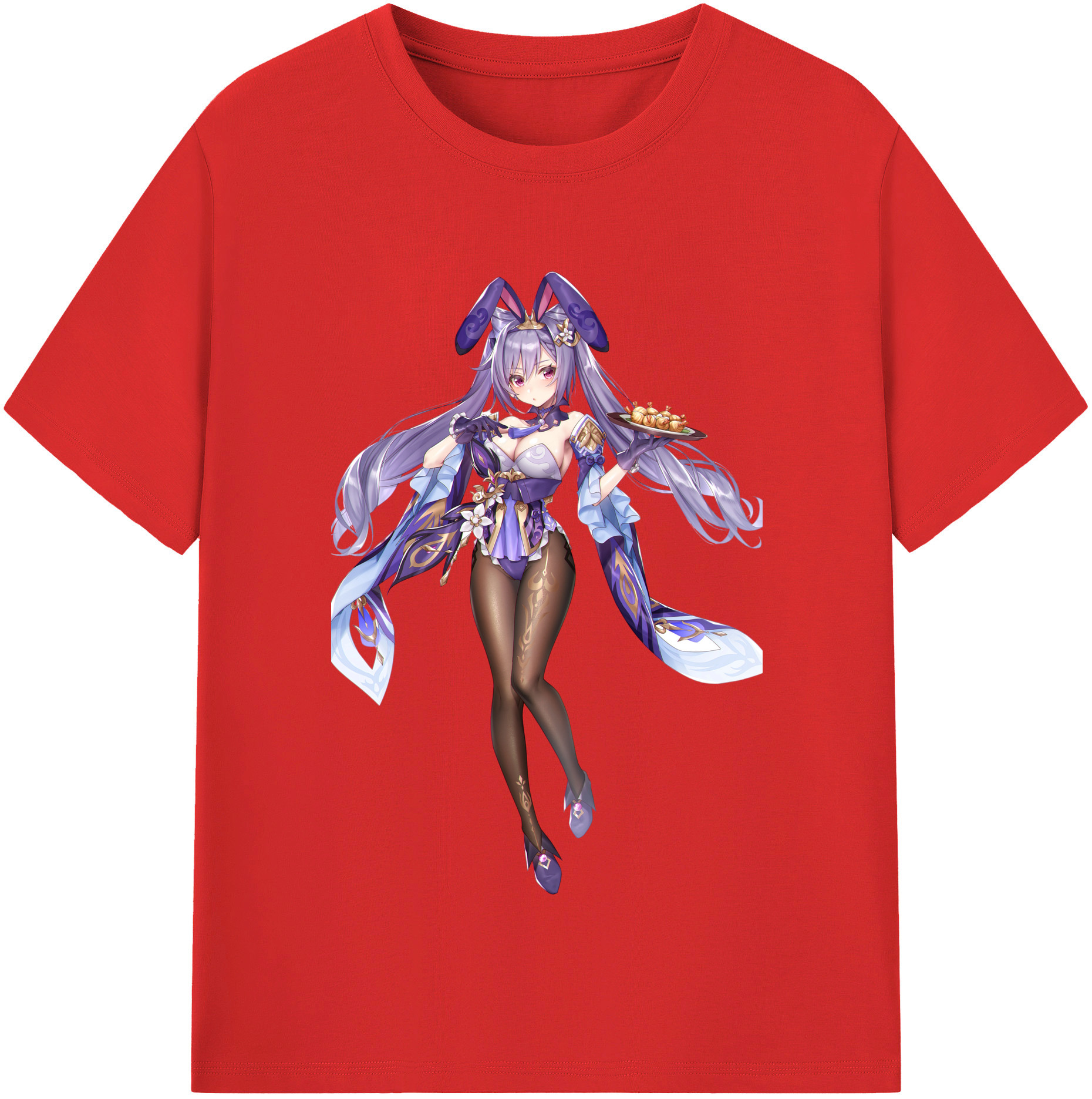 げんし神 刻晴 こくせい genshin Kokusei レディースカジュアルプリントTシャツ（綿100％）
