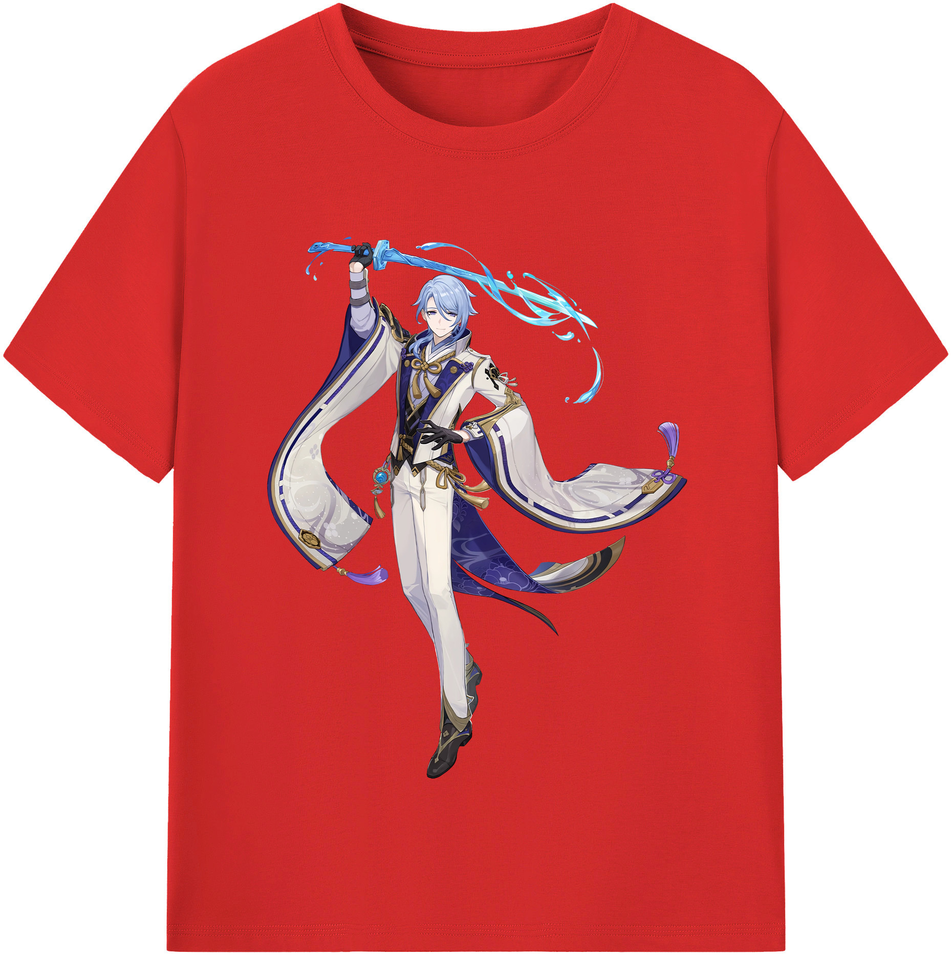 げんし神 神里綾人 かみさとあやと genshin Kamisato Ayato レディースカジュアルプリントTシャツ（綿100％）