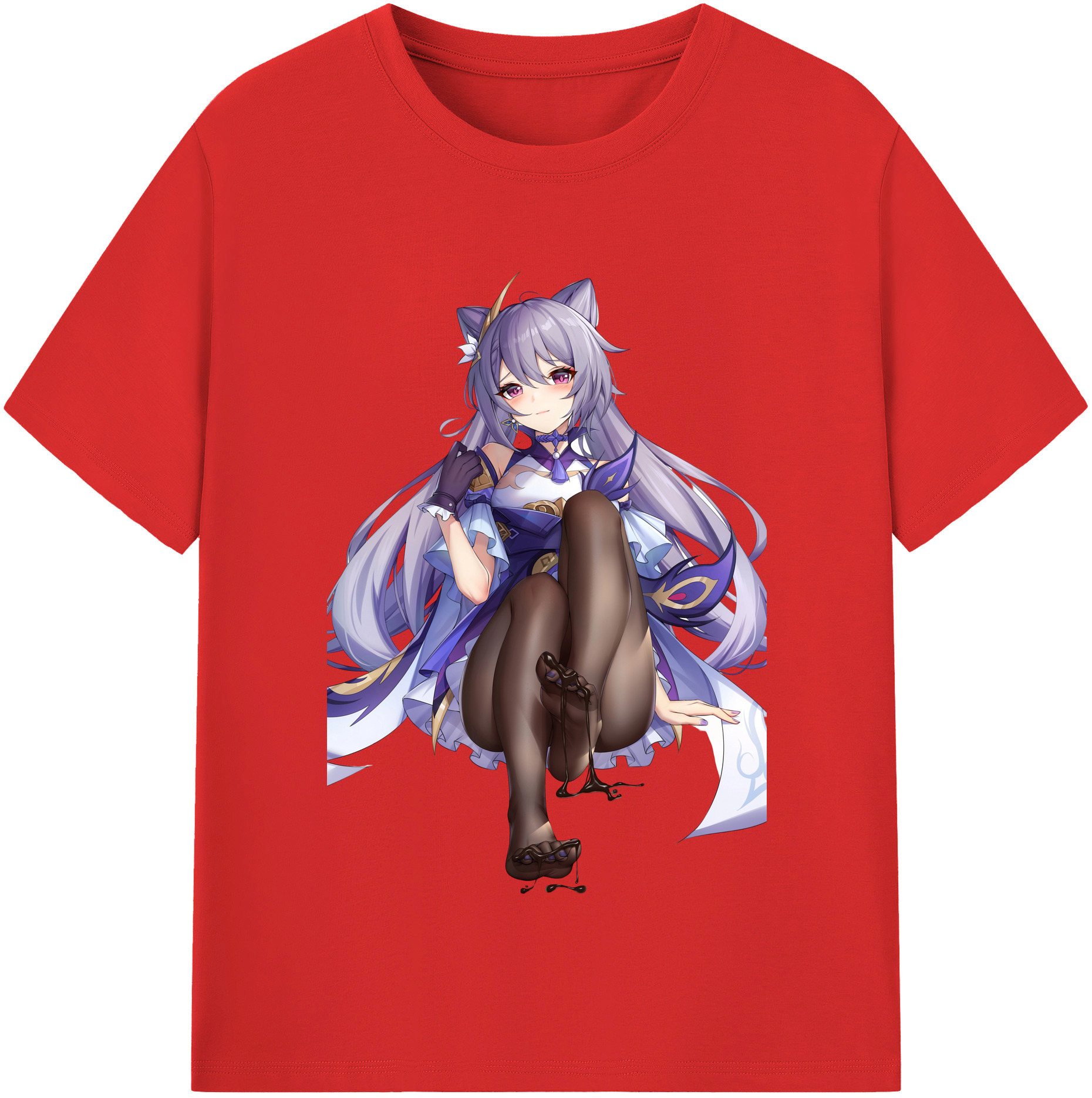 げんし神 刻晴 こくせい genshin Kokusei レディースカジュアルプリントTシャツ（綿100％）