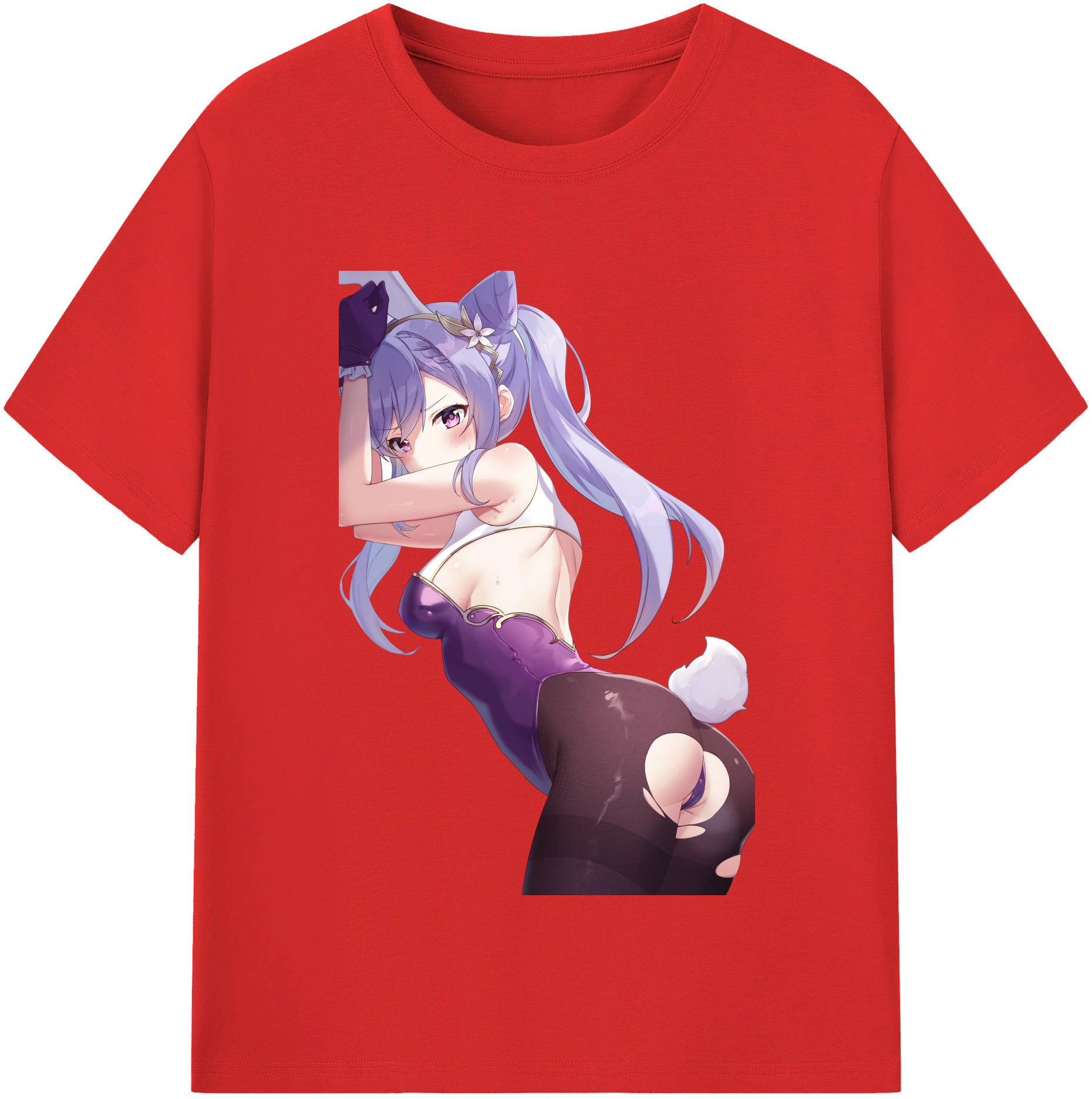 げんし神 刻晴 こくせい genshin Kokusei レディースカジュアルプリントTシャツ（綿100％）