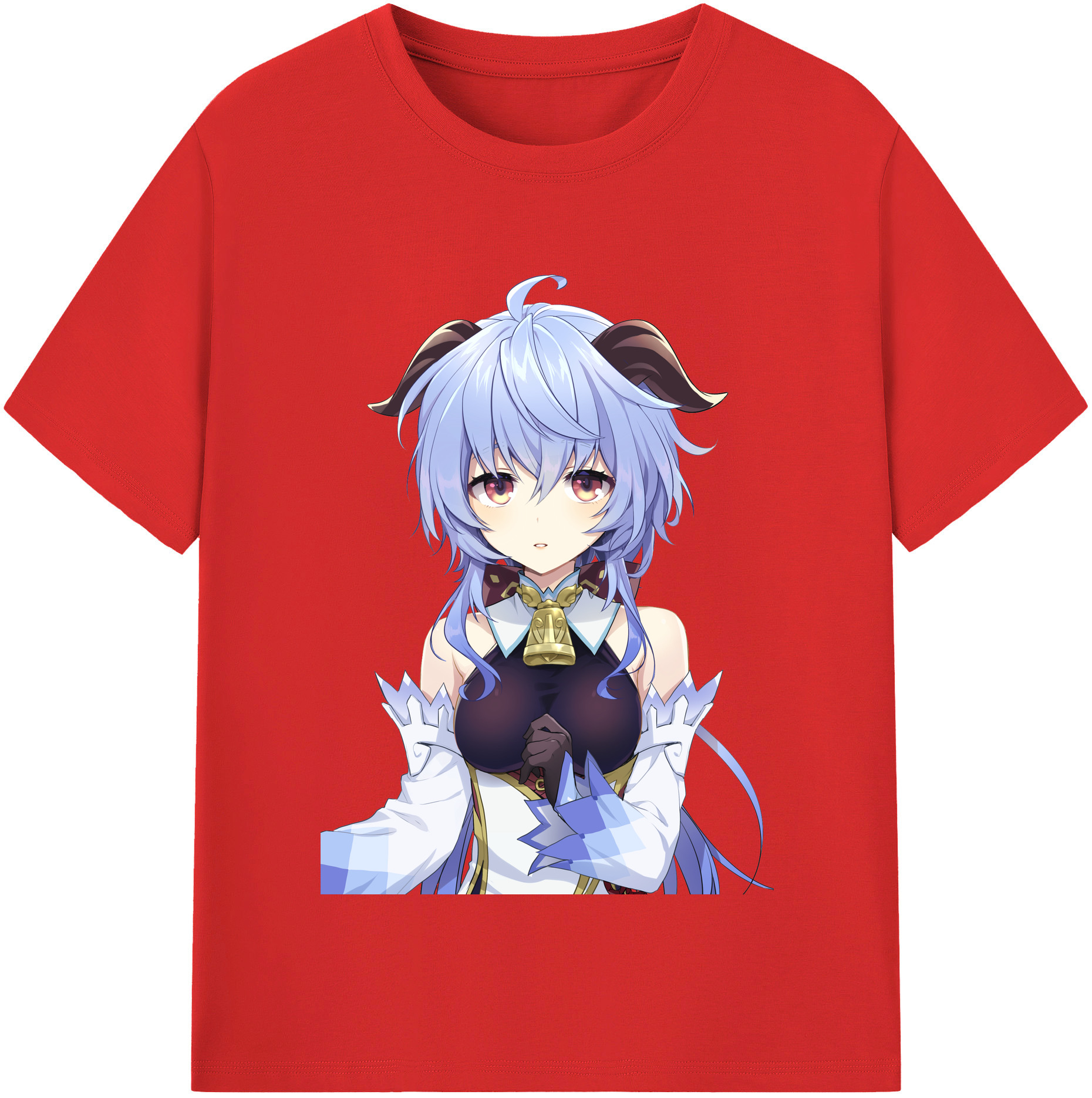 げんし神 甘雨 かんう genshin Ganyu レディースカジュアルプリントTシャツ（綿100％）