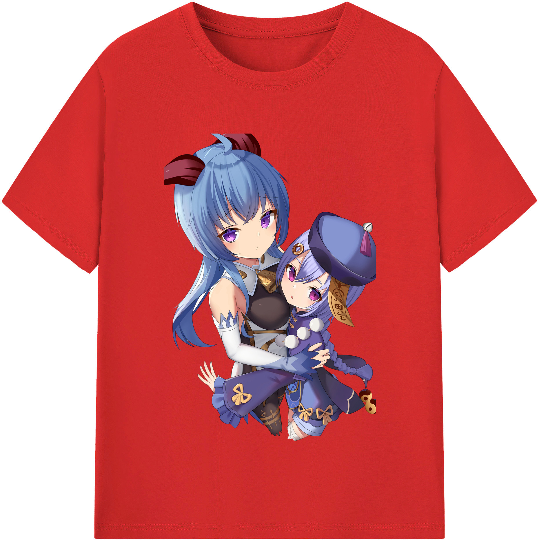 げんし神 甘雨 かんう genshin Ganyu レディースカジュアルプリントTシャツ（綿100％）