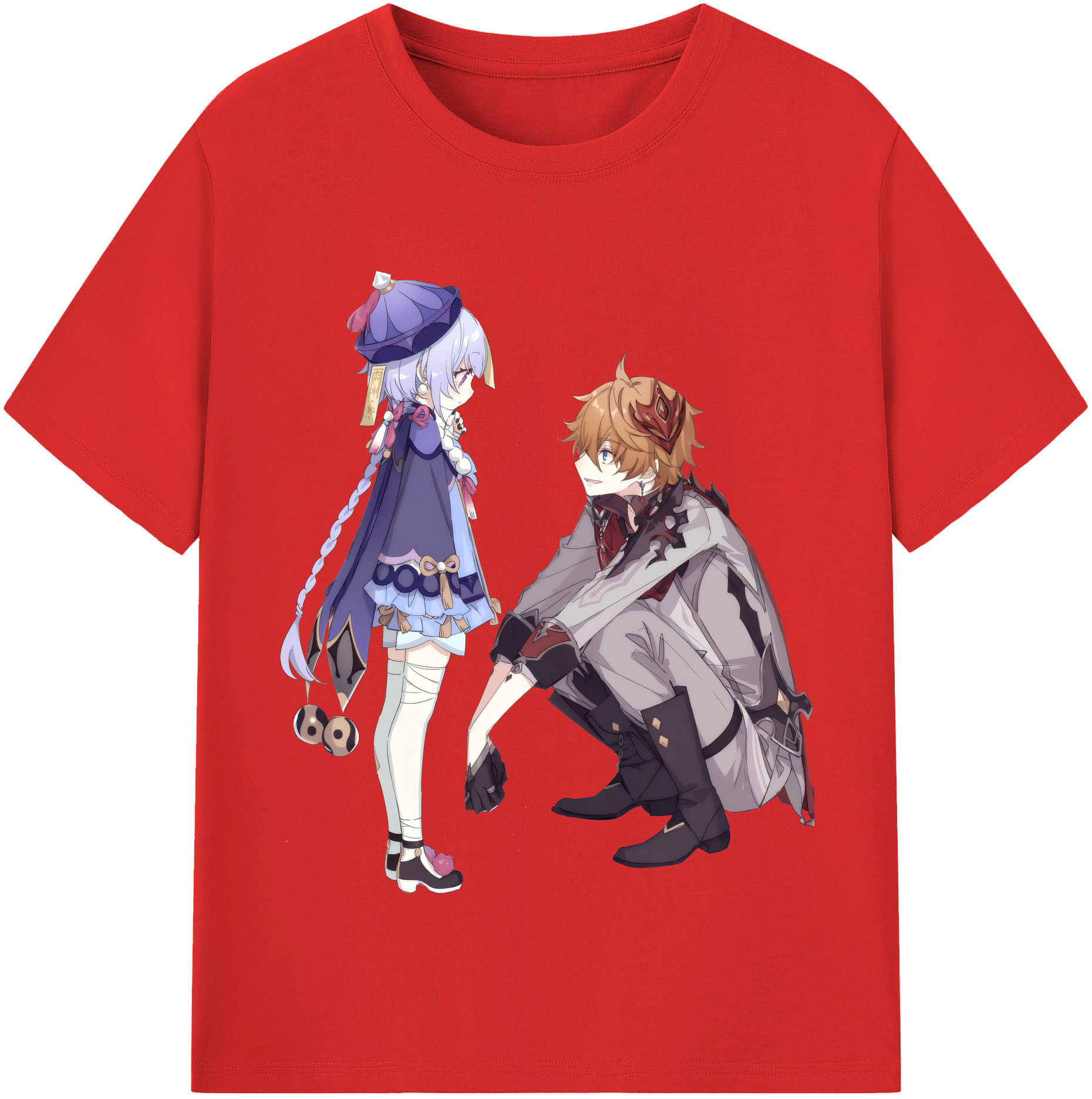 げんし神 七七 なな  genshin Nana レディースカジュアルプリントTシャツ（綿100％）