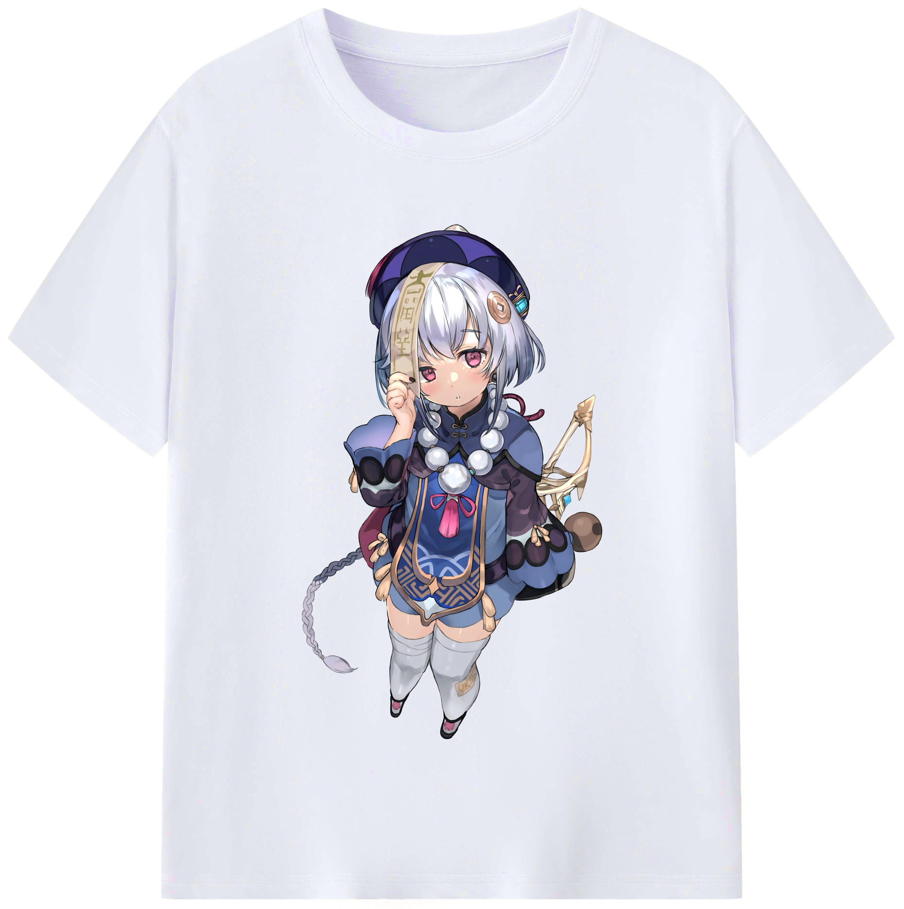 げんし神 七七 なな  genshin Nana レディースカジュアルプリントTシャツ（綿100％）