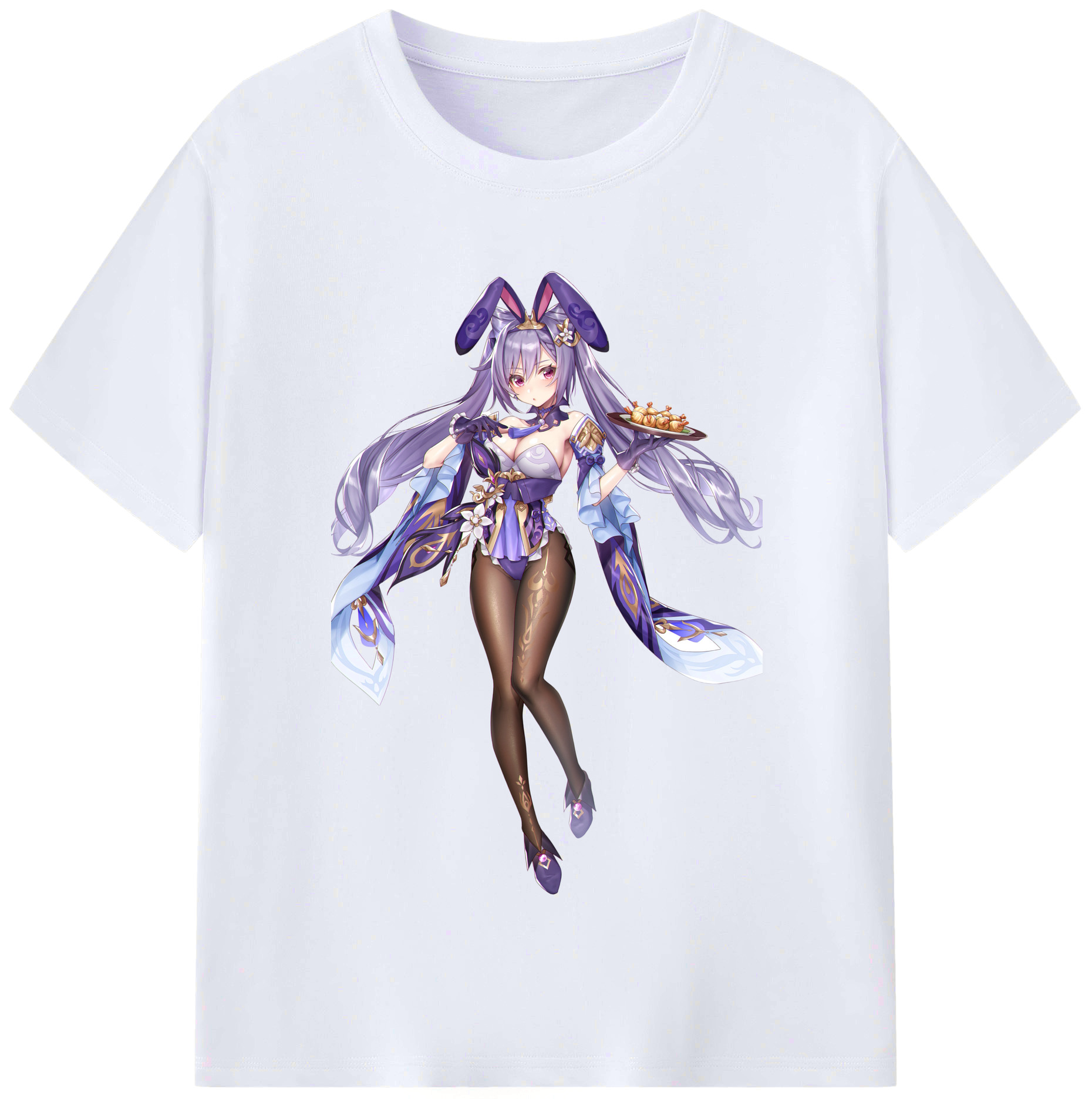 げんし神 刻晴 こくせい genshin Kokusei レディースカジュアルプリントTシャツ（綿100％）