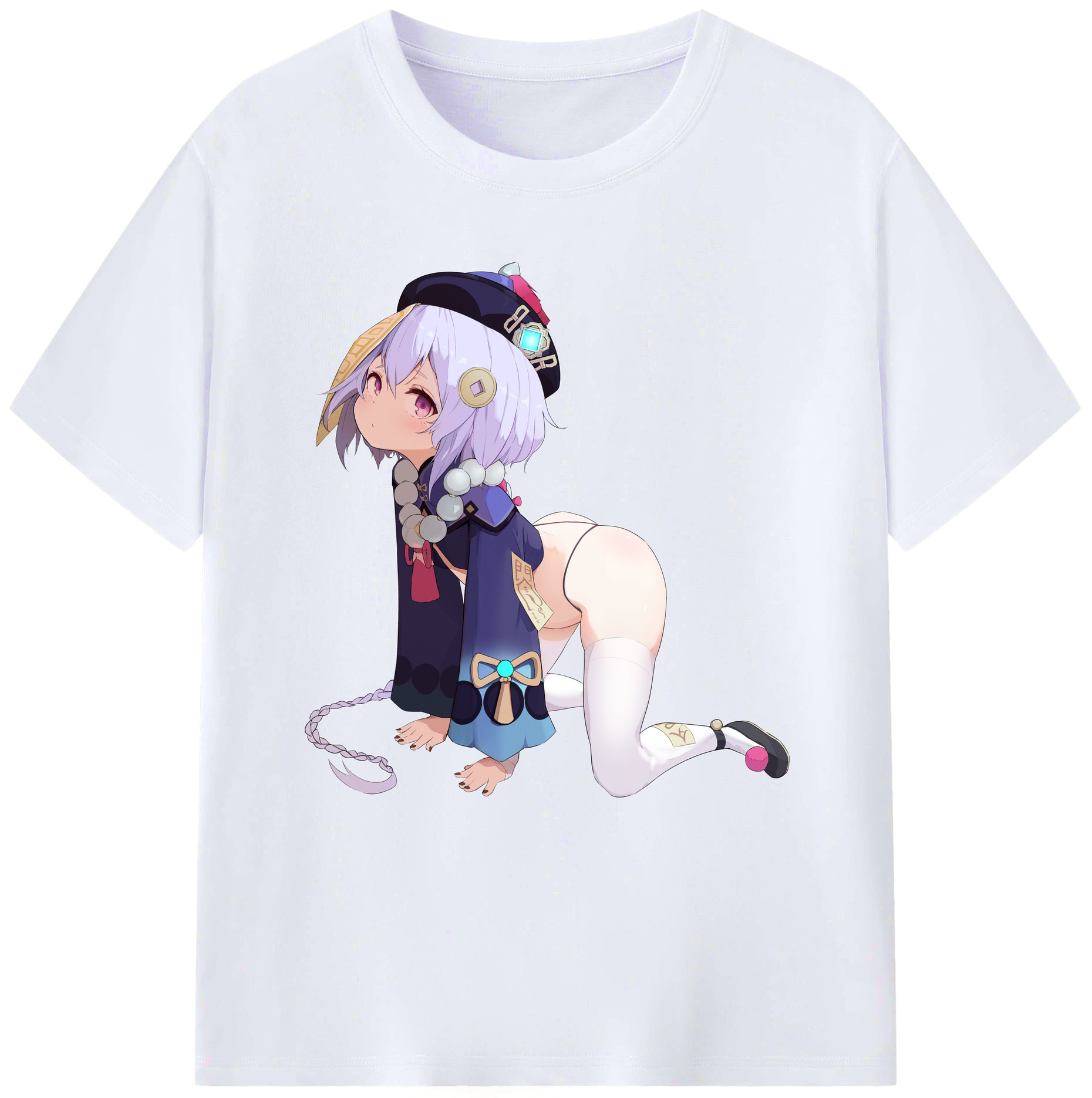 げんし神 七七 なな  genshin Nana レディースカジュアルプリントTシャツ（綿100％）