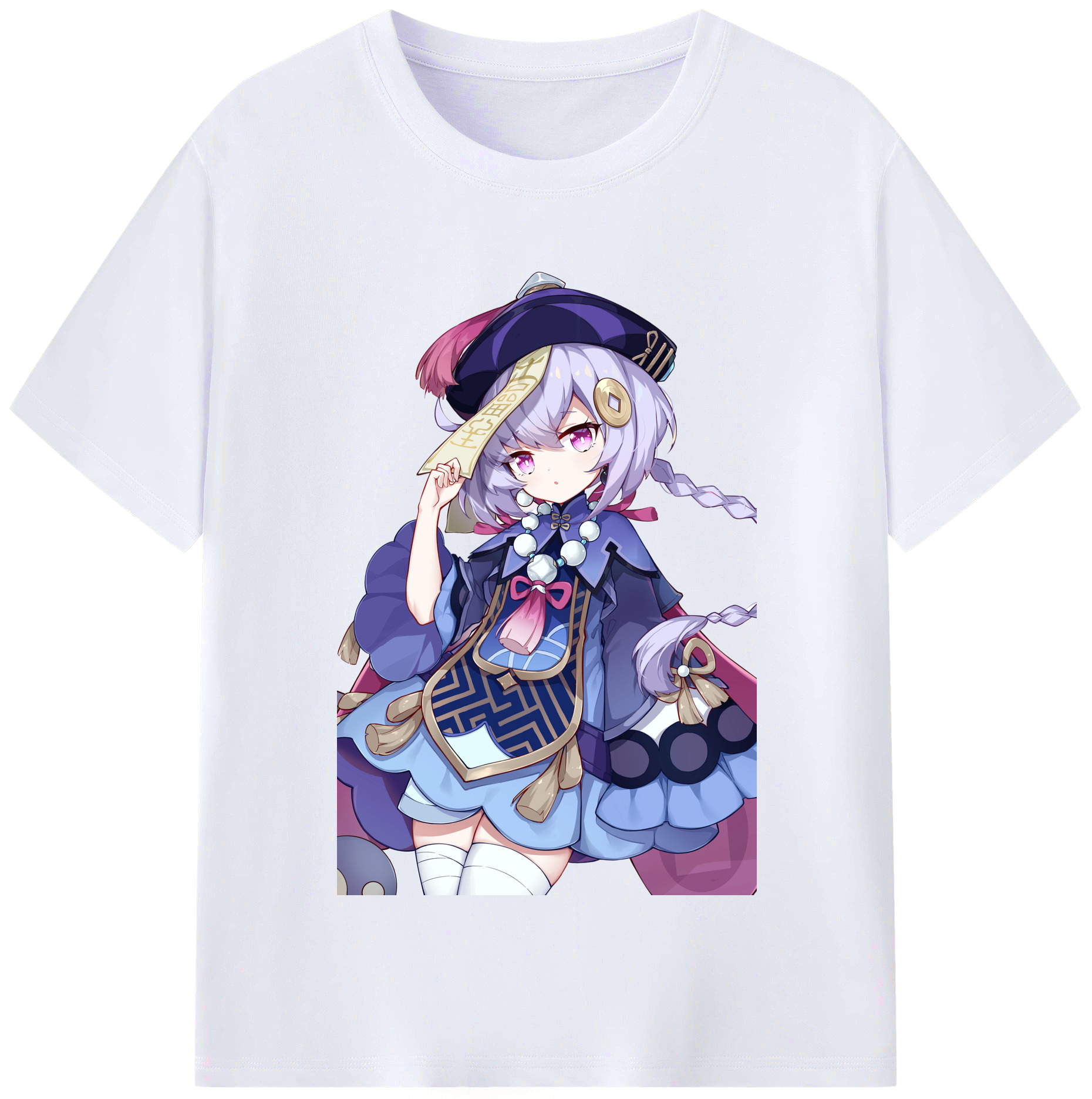 げんし神 七七 なな  genshin Nana レディースカジュアルプリントTシャツ（綿100％）