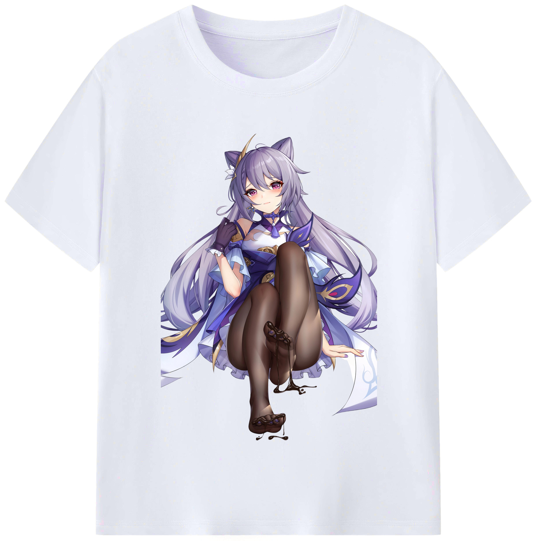 げんし神 刻晴 こくせい genshin Kokusei レディースカジュアルプリントTシャツ（綿100％）